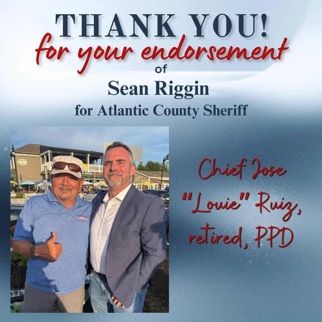 "When I retired after 30-plus years in law enforcement, I was confident I was leaving the department in good hands with Sean Riggin as my successor. Sean operates with a true public service mentality, treating everyone with respect. His drive, knowle