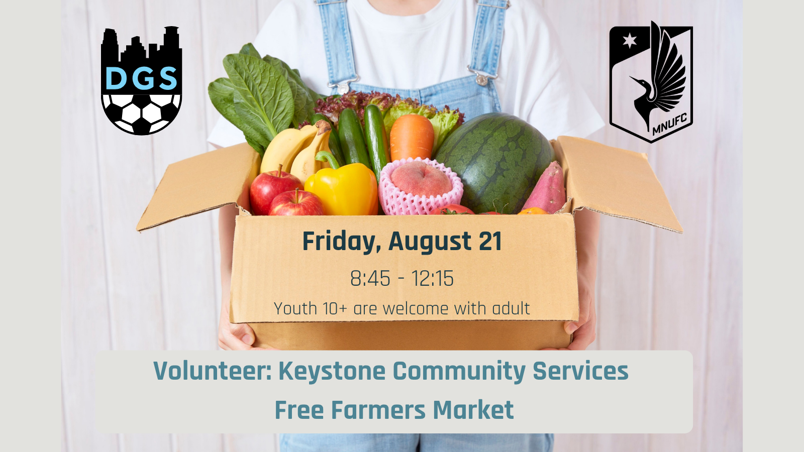 Volunteer: August 21 Free Farmers Market