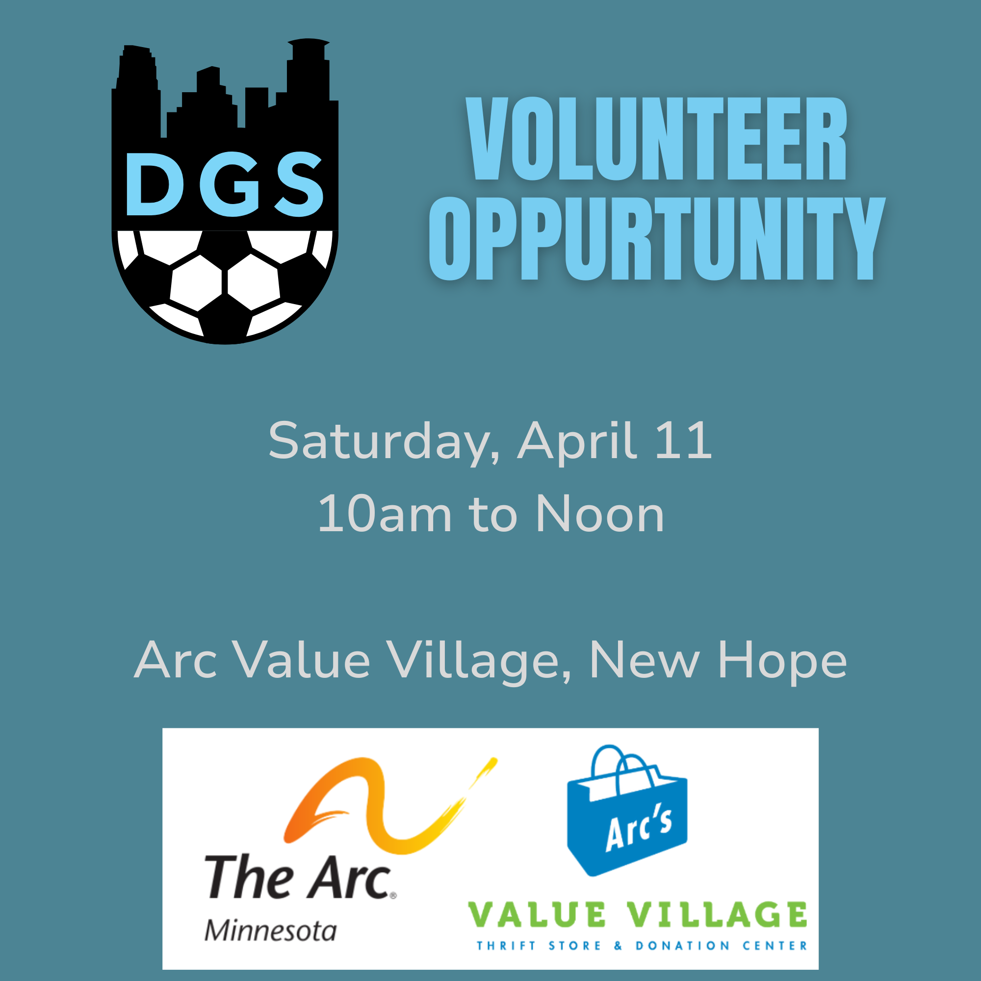 April DGS Volunteer Event -- Arc Value Village