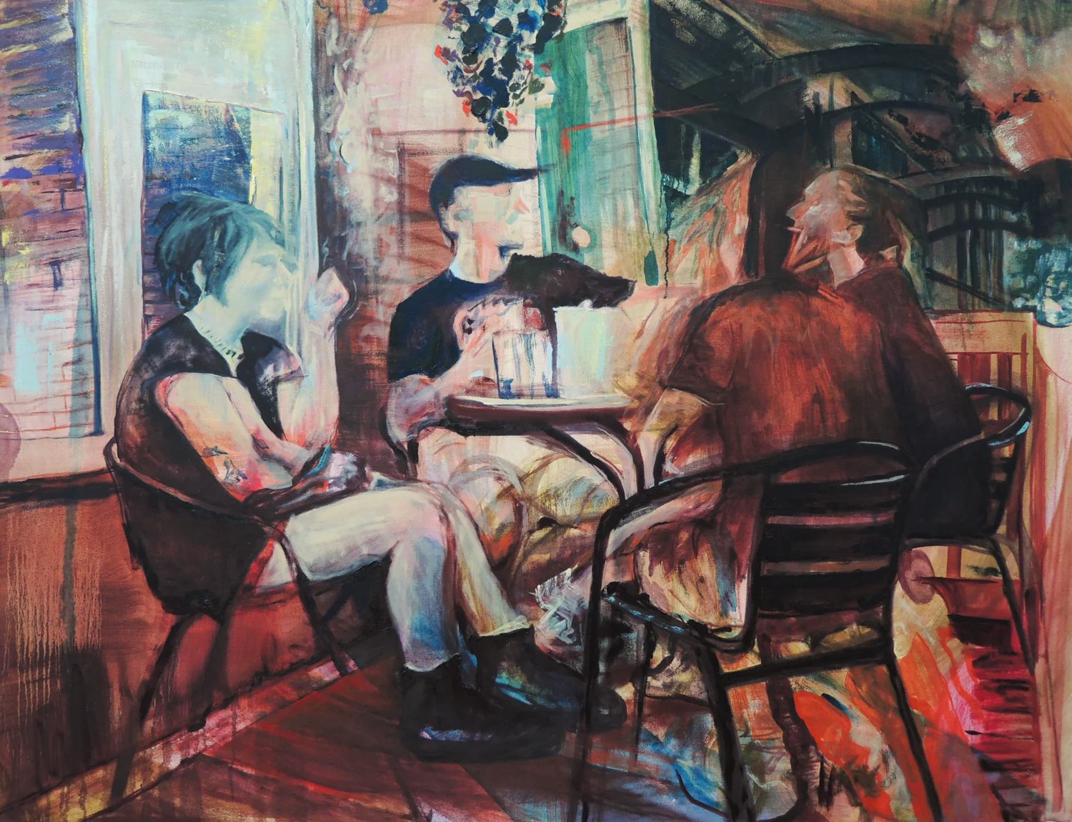 "Tuesday Night Ritual"
48" x 63"
oil on canvas
2025