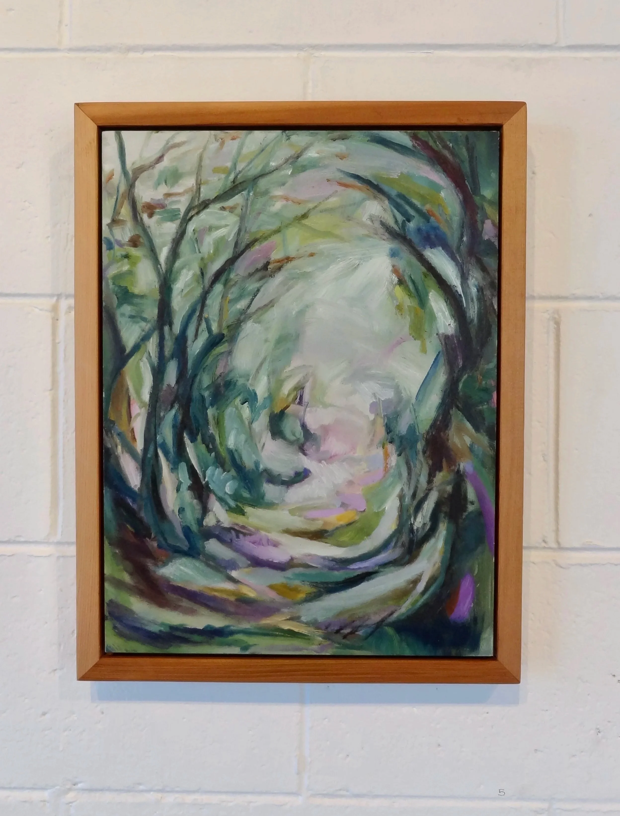 'Forest Vision' 
Oil on board, Alla prima 2024
Framed in recycled cedar
345mm x 445mm x 40mm
Available at Chambers Art Gallery