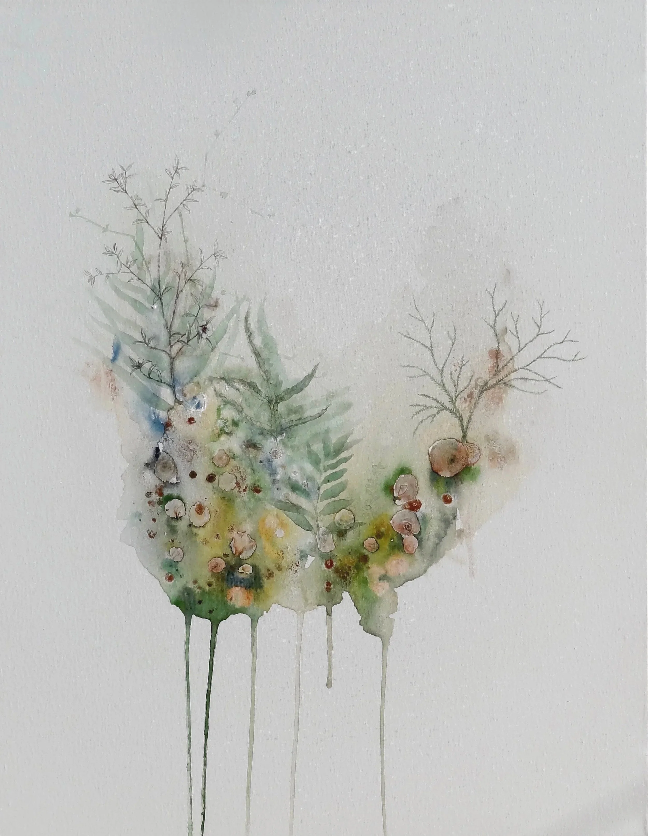 'Peace'
Watercolour, ink & natural pigment on canvas. 2020
SOLD 