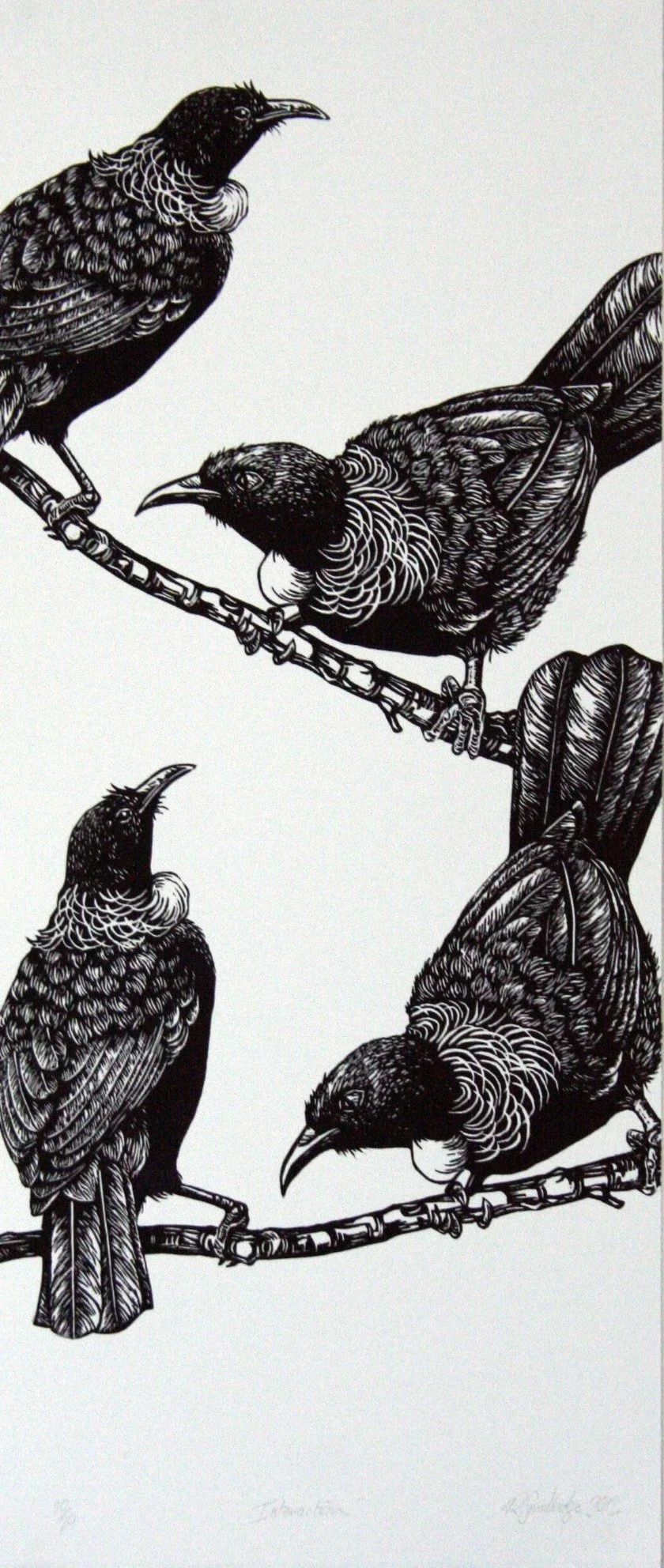 'Interaction'
Original relief print.
Limited edition of 20, sold out