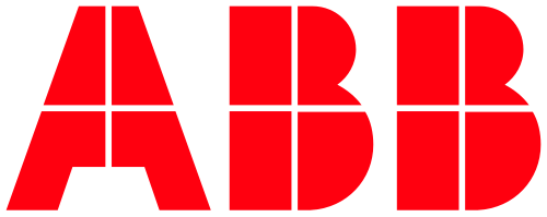 ABB logo in red text on a black background.