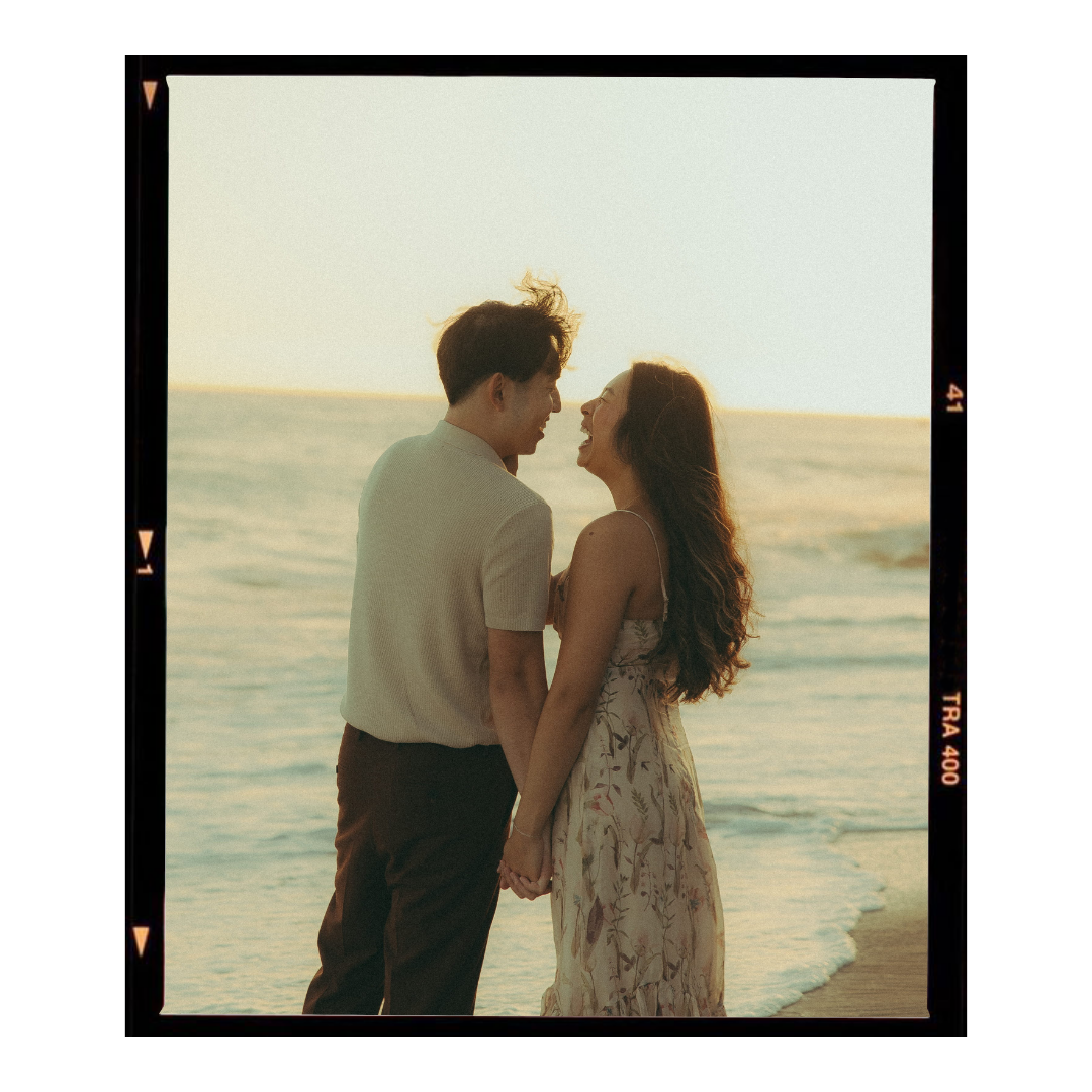 Oahu romantic couples photography at golden hour
