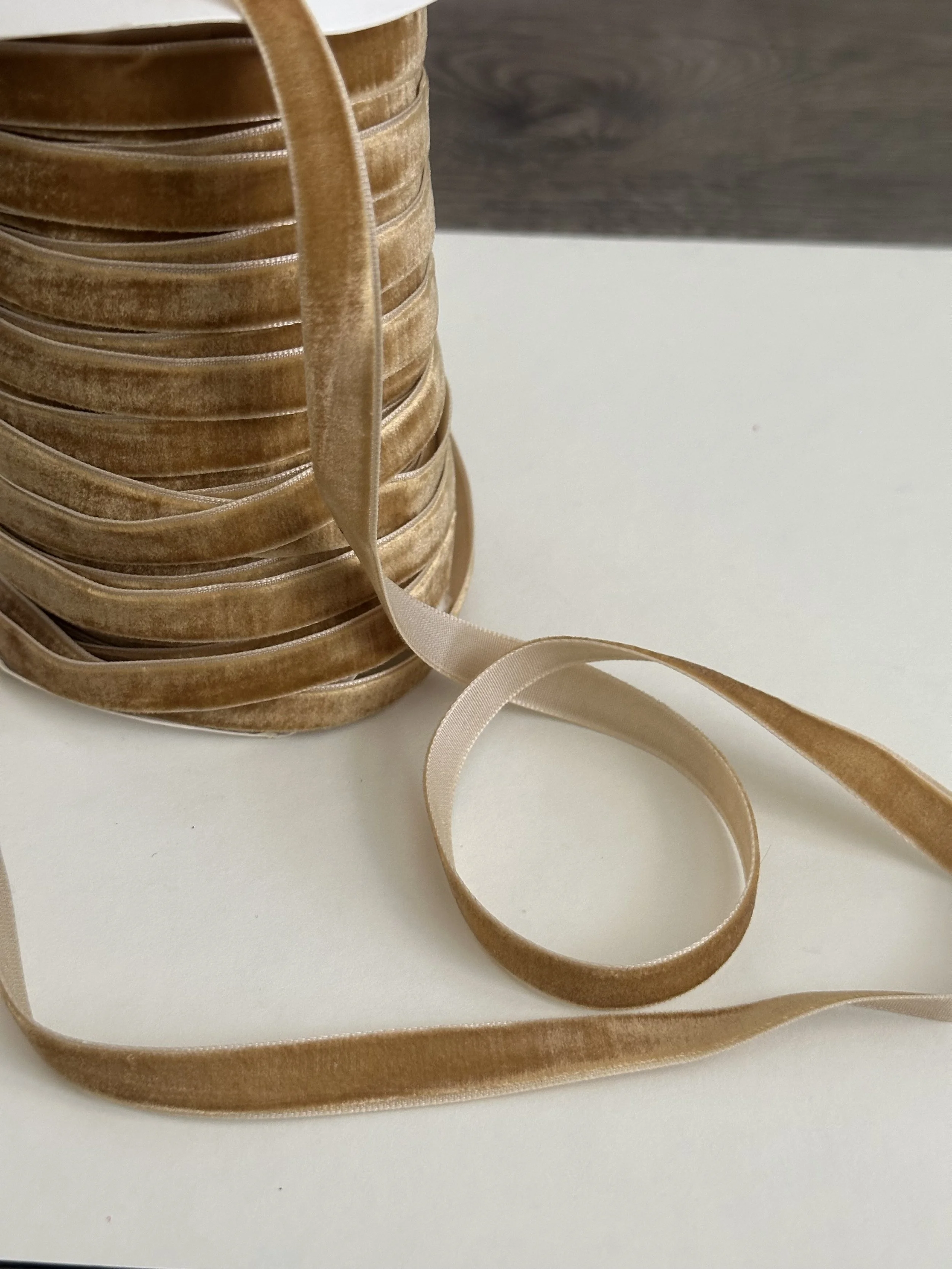 Gold Velvet Ribbon