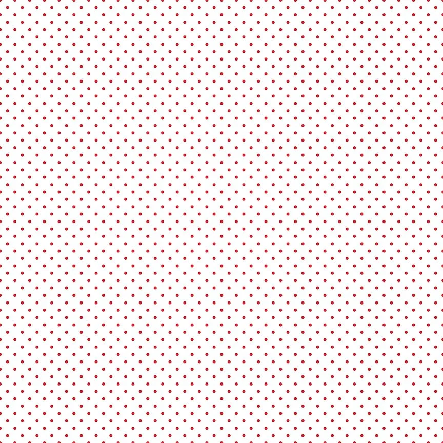 Wide Back Swiss Dot Red on White