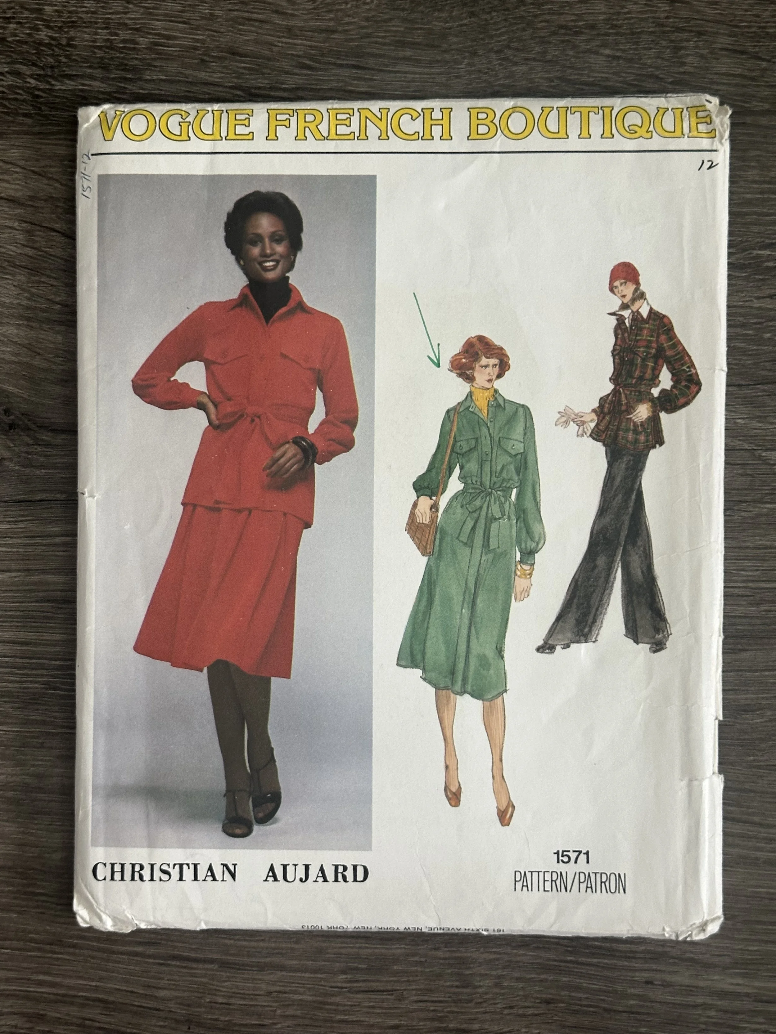 Vogue 1571 Designer Christian Aujard Womens Top, Dress, Skirt, and Pants