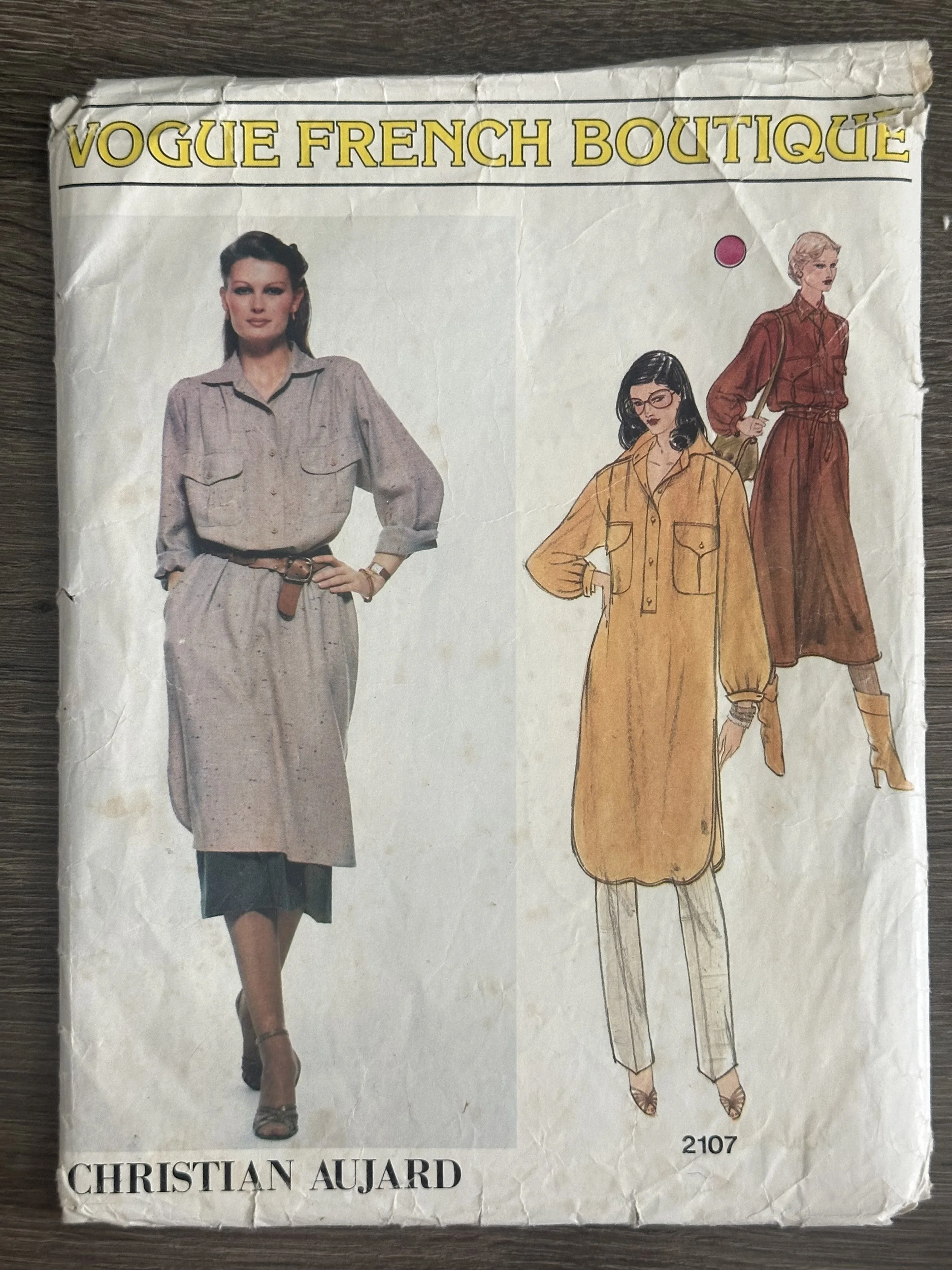 Vogue French Boutique Christian Aujard Pattern 2107 printed in England RARE