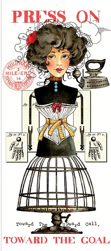 PRE-ORDER, J. Wecker Frisch She Who–The Maker 24" x 54" Press On Wall Panel, Riley Blake November-2026 Release