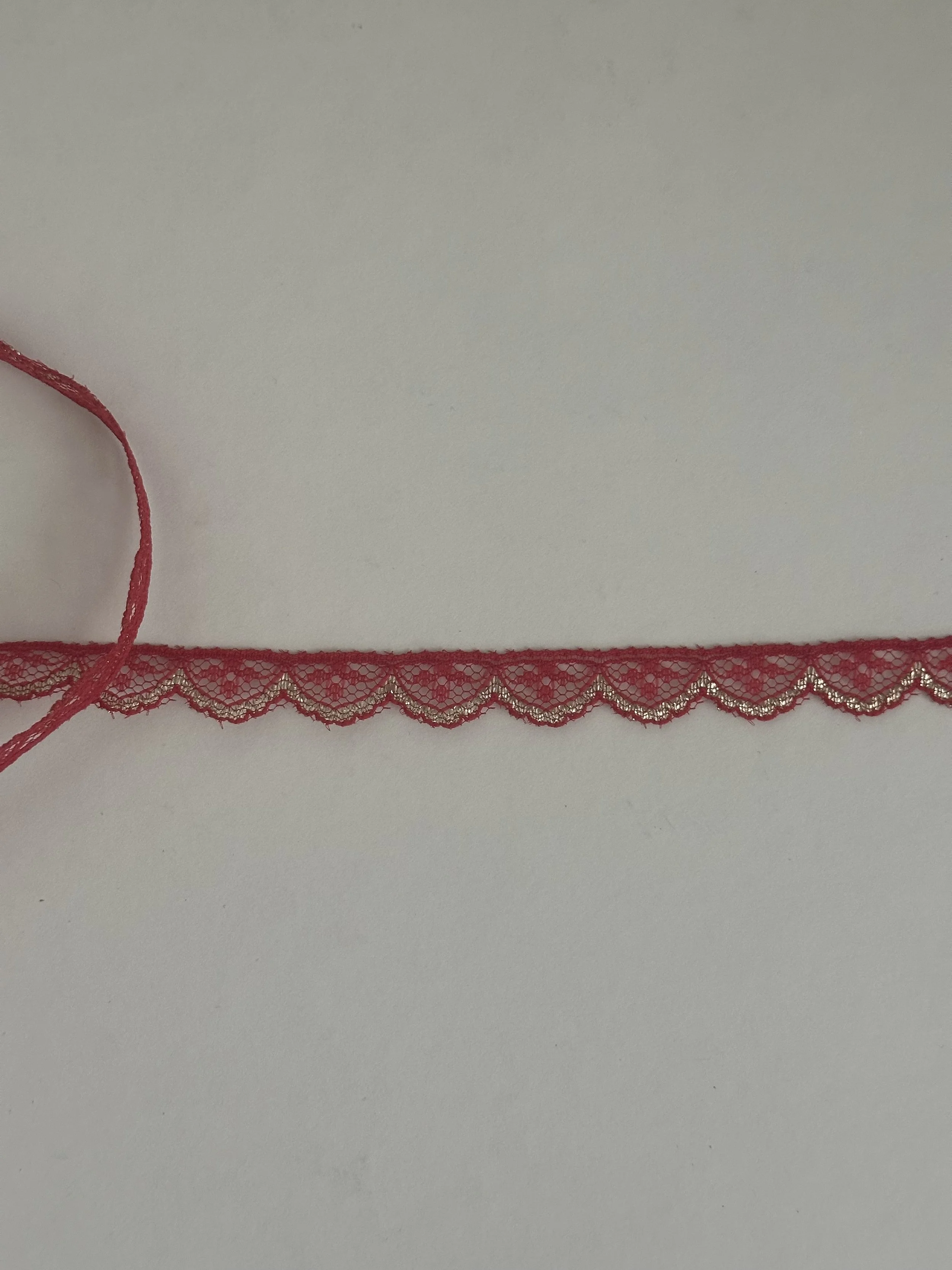 Red and Gold Lace Trim