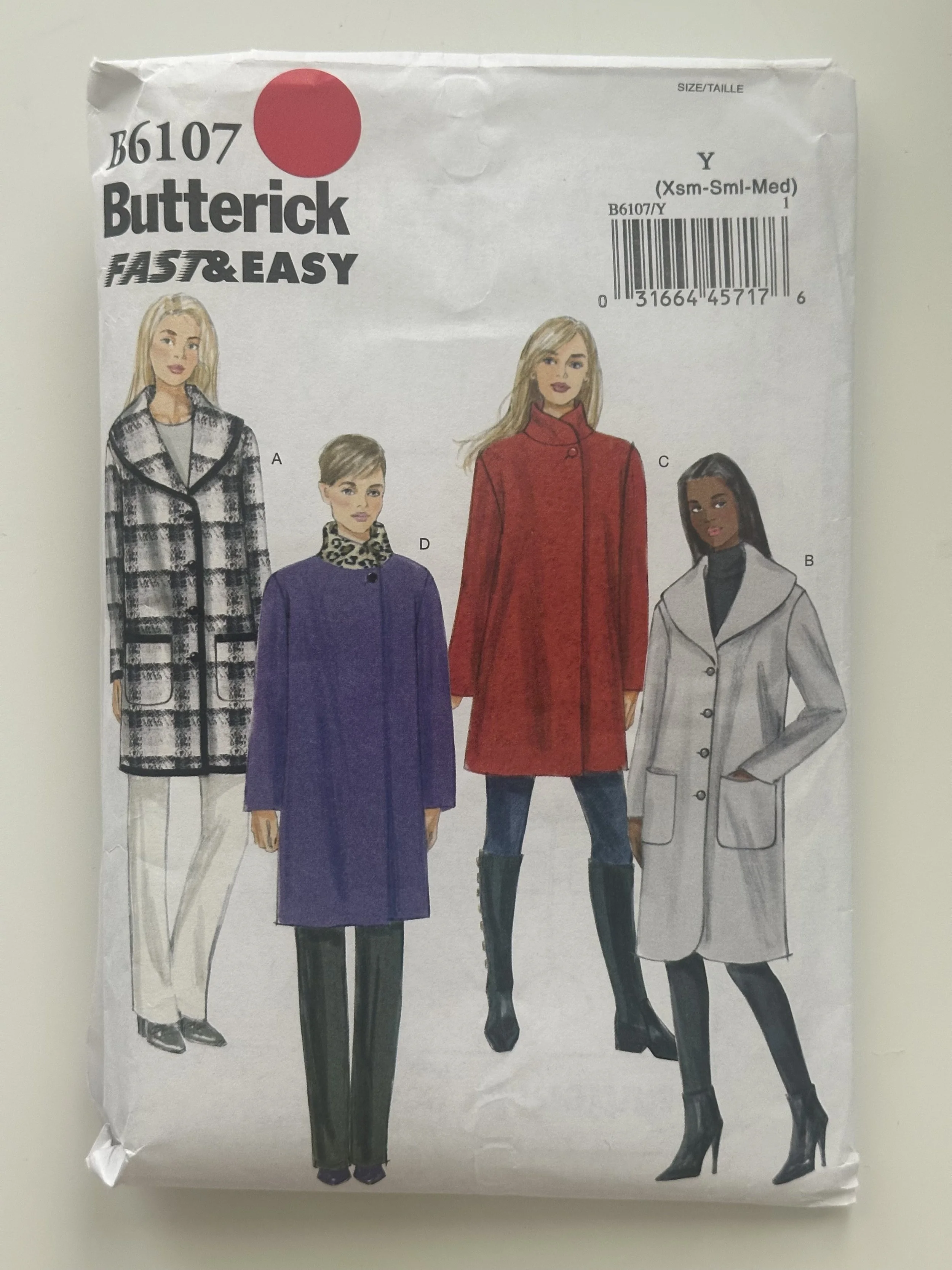 Butterick 6107 Coat Sewing Pattern