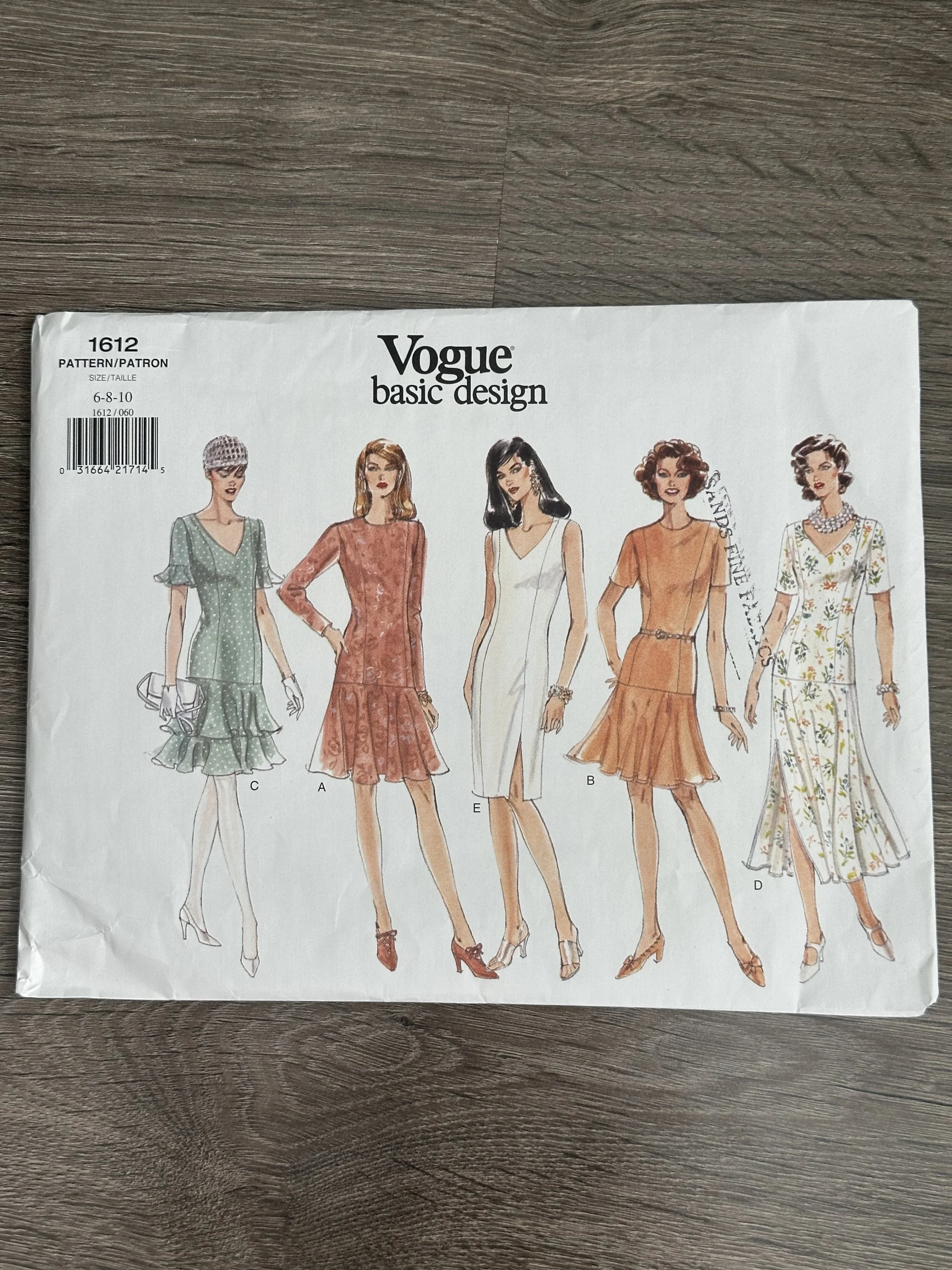 Vogue 1612 Womens Dresses