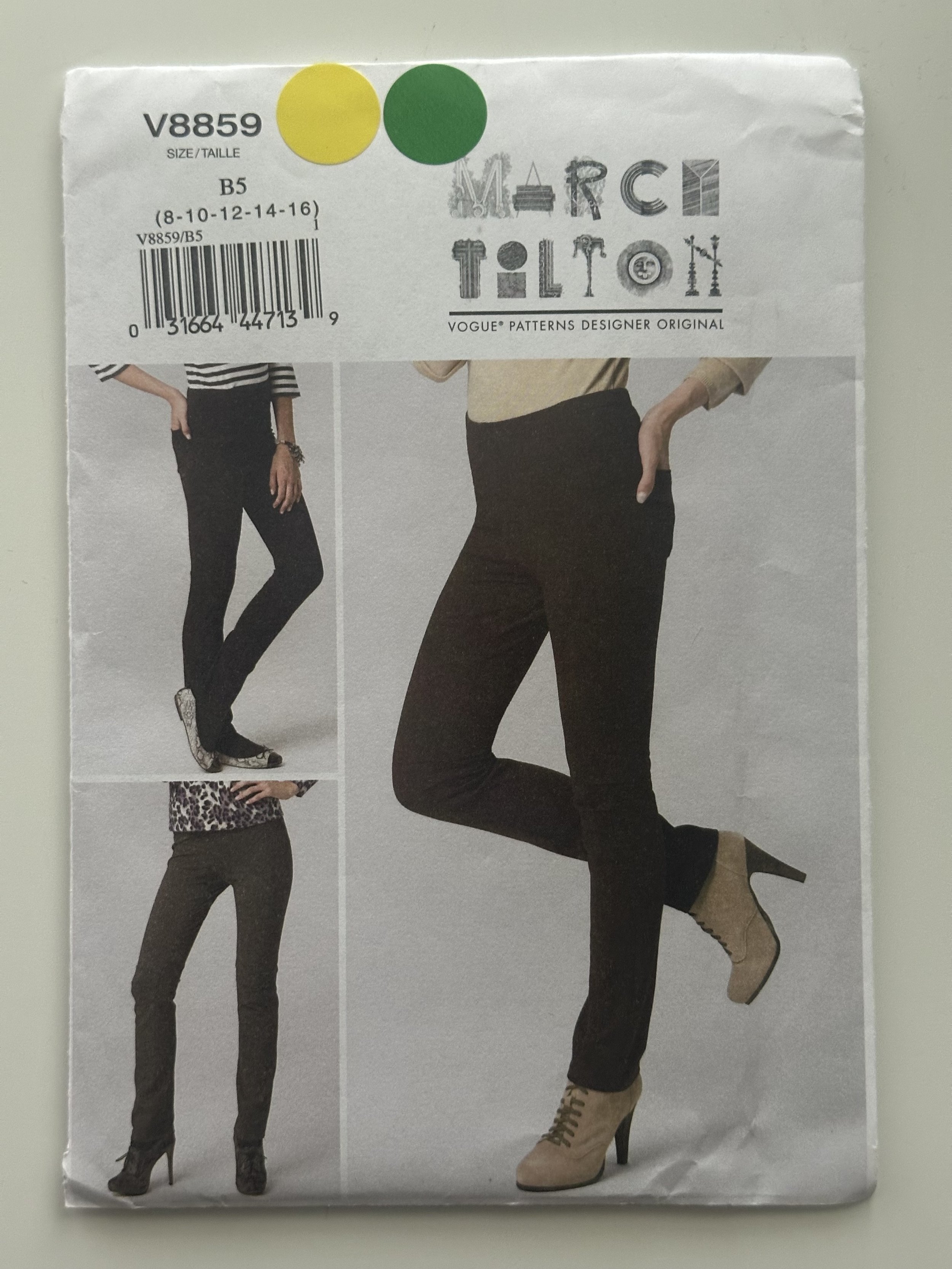 Vogue 8859 Sewing Pattern Pants
