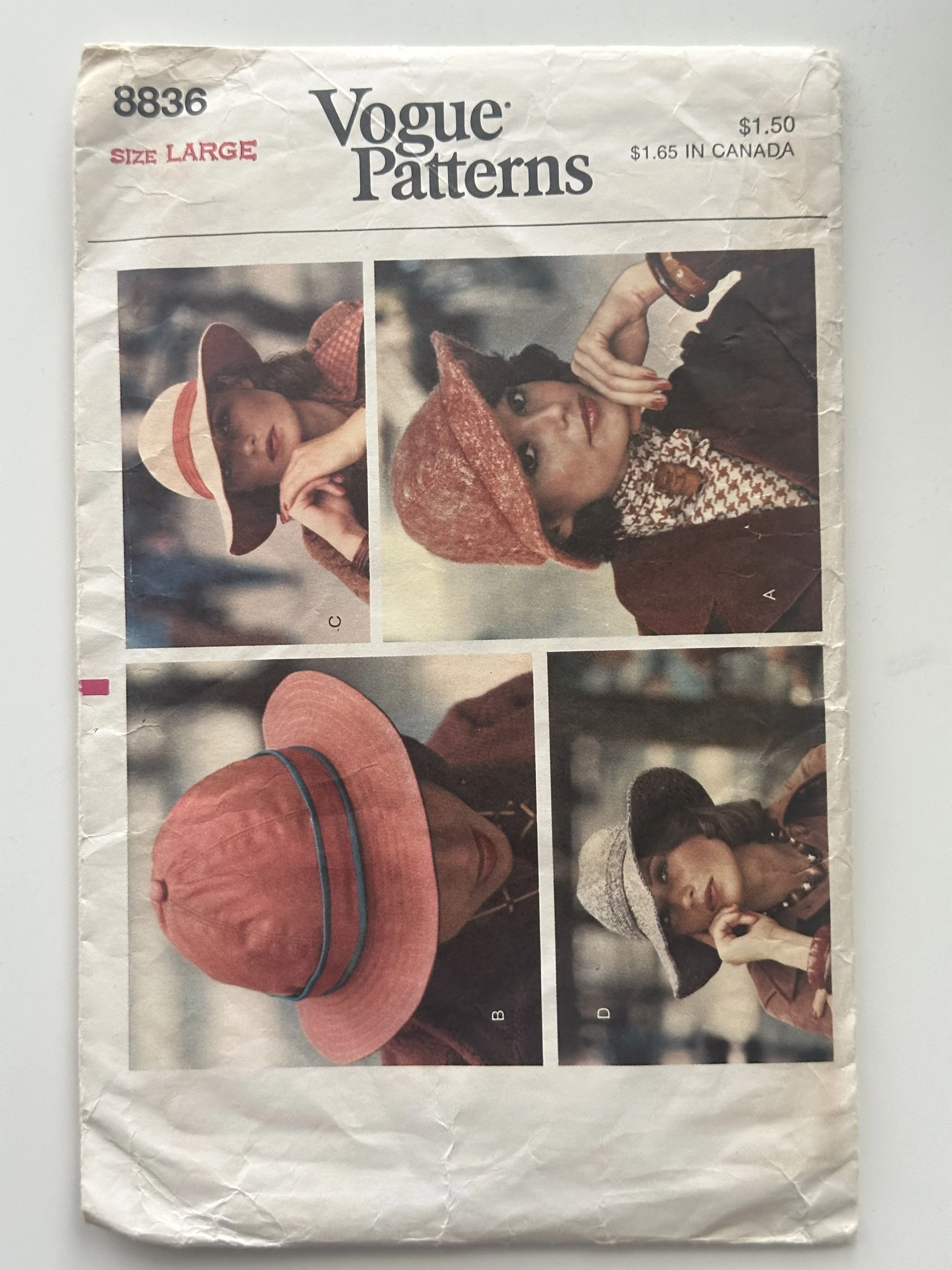 Vogue 8836 Hat Sewing Pattern