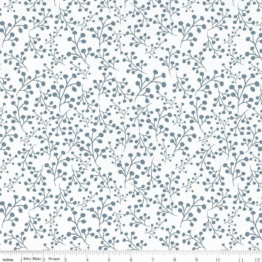 Rayon Batiks Flora Noire Mystic Skylight