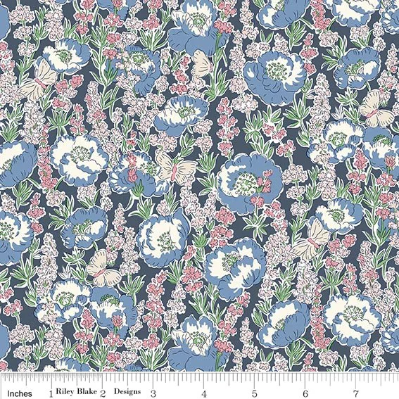 Liberty Meadow Flowers Poppy Breeze C
