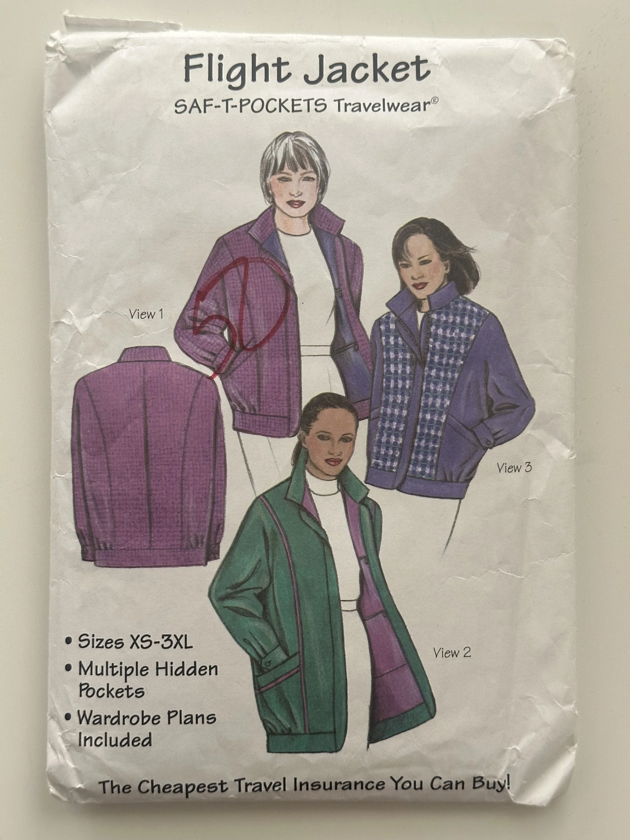 Saf-T-Pockets 9700 Flight Jacket Sewing Pattern