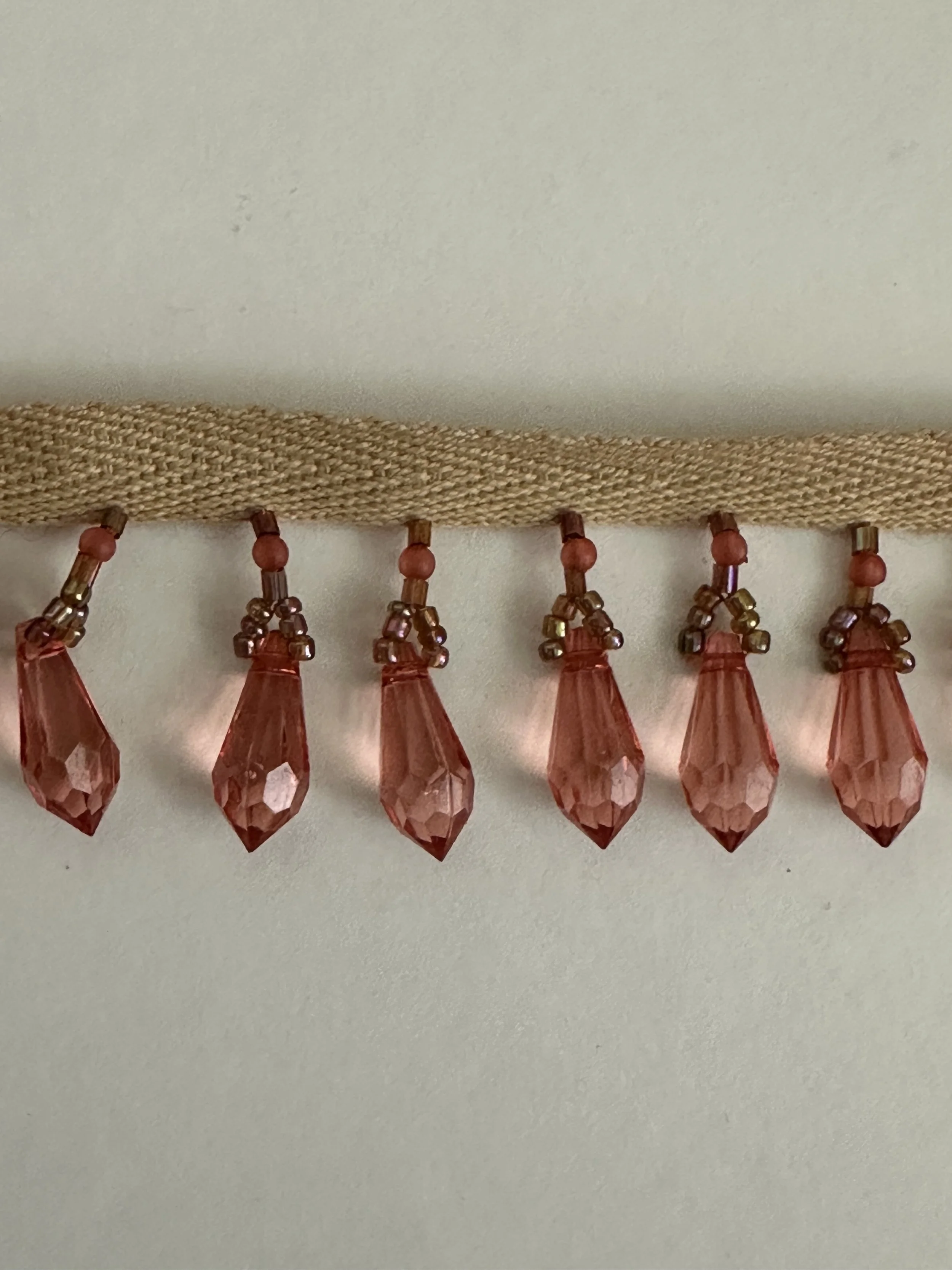 Peach Beaded Fringe