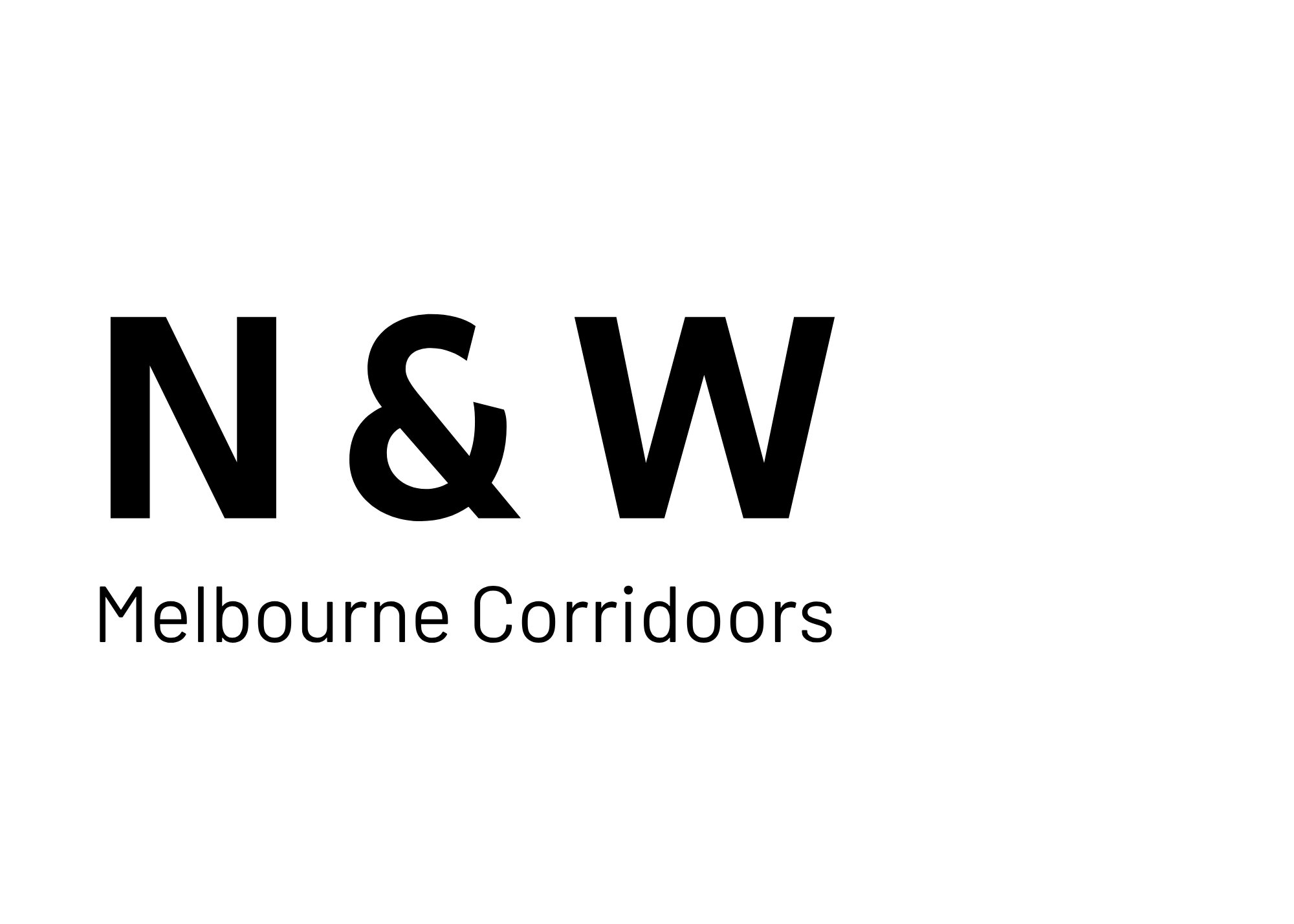 Logo of N&W Melbourne Corridors, with the name in bold black letters on a white background.