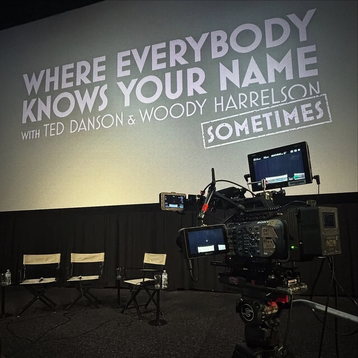 Throwback to last weekend shooting on this fun podcast at my neighborhood movie theater. Got the Ted Danson cam! 🍿🎞️📽️