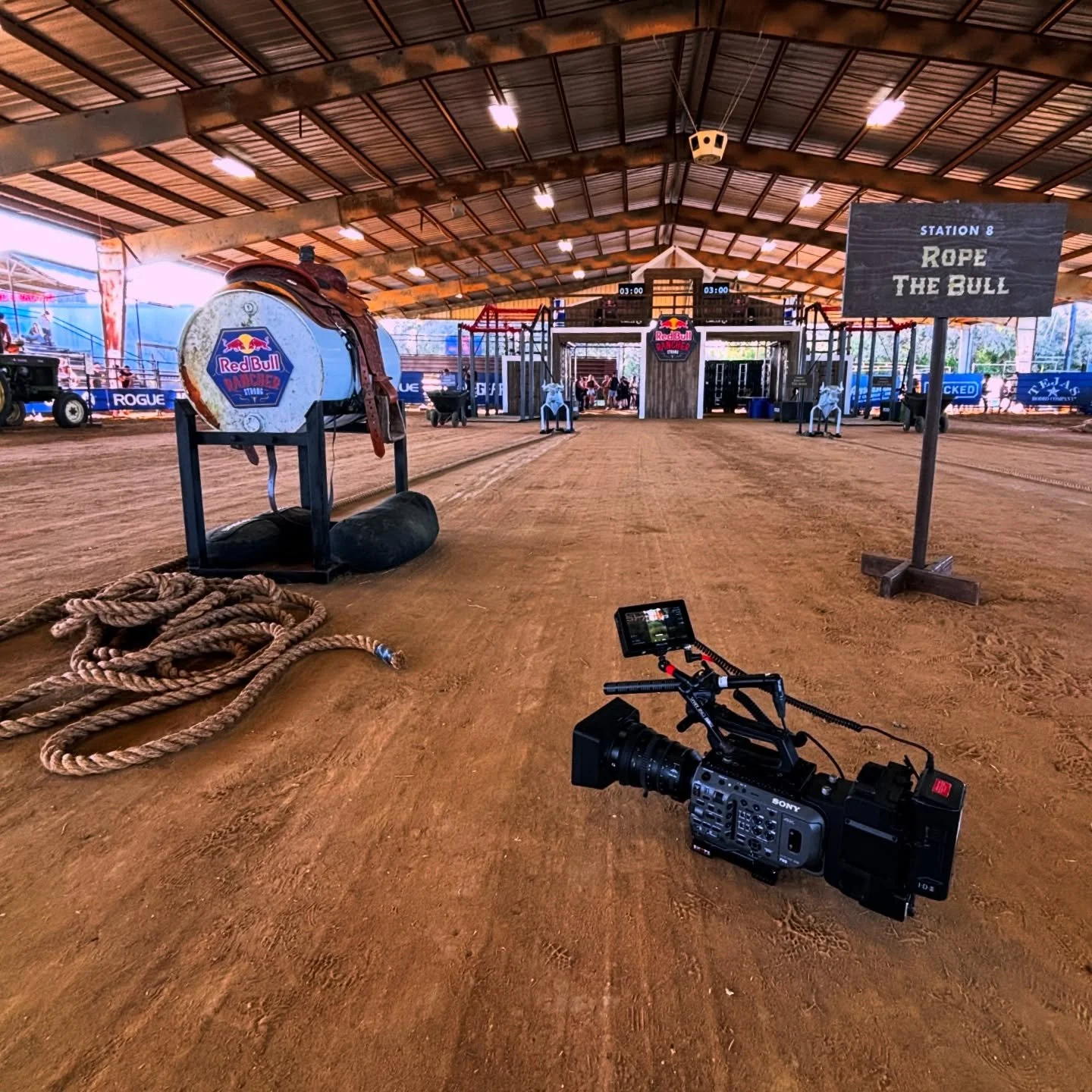 Red Bull Rancher Strong 2026 fitness competition. Buncha ripped hardbodies flipping around farm equipment in hopes of winning a golden belt buckle. Made me realize I need push more wheelbarrows around. 🤠 @redbull