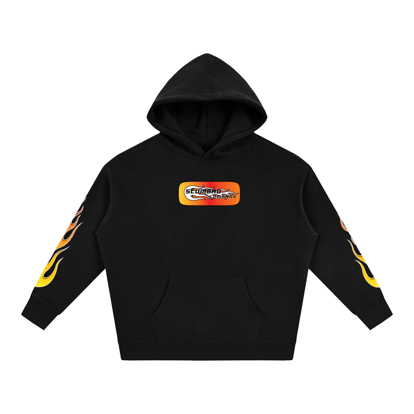 OVERSIDES BOXED FLAME HOODIE