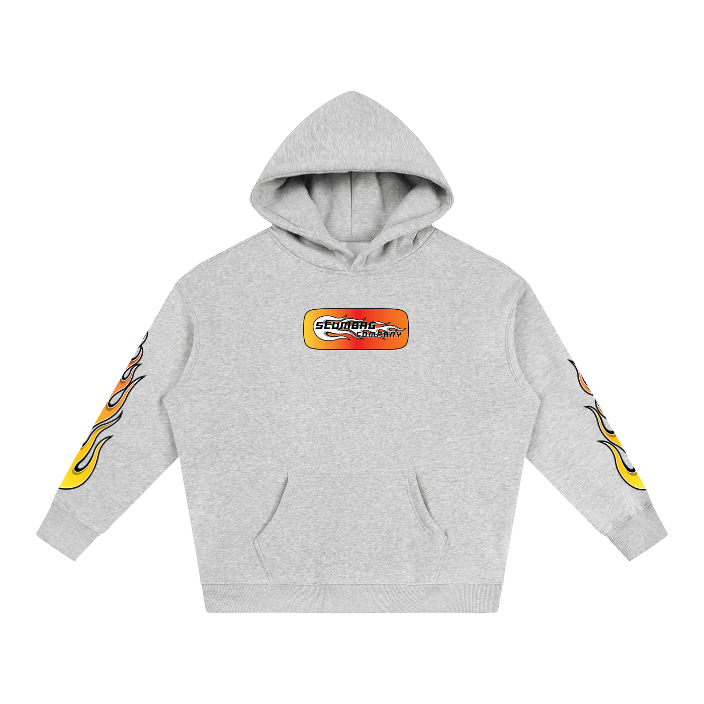 OVERSIDES BOXED FLAME HOODIE