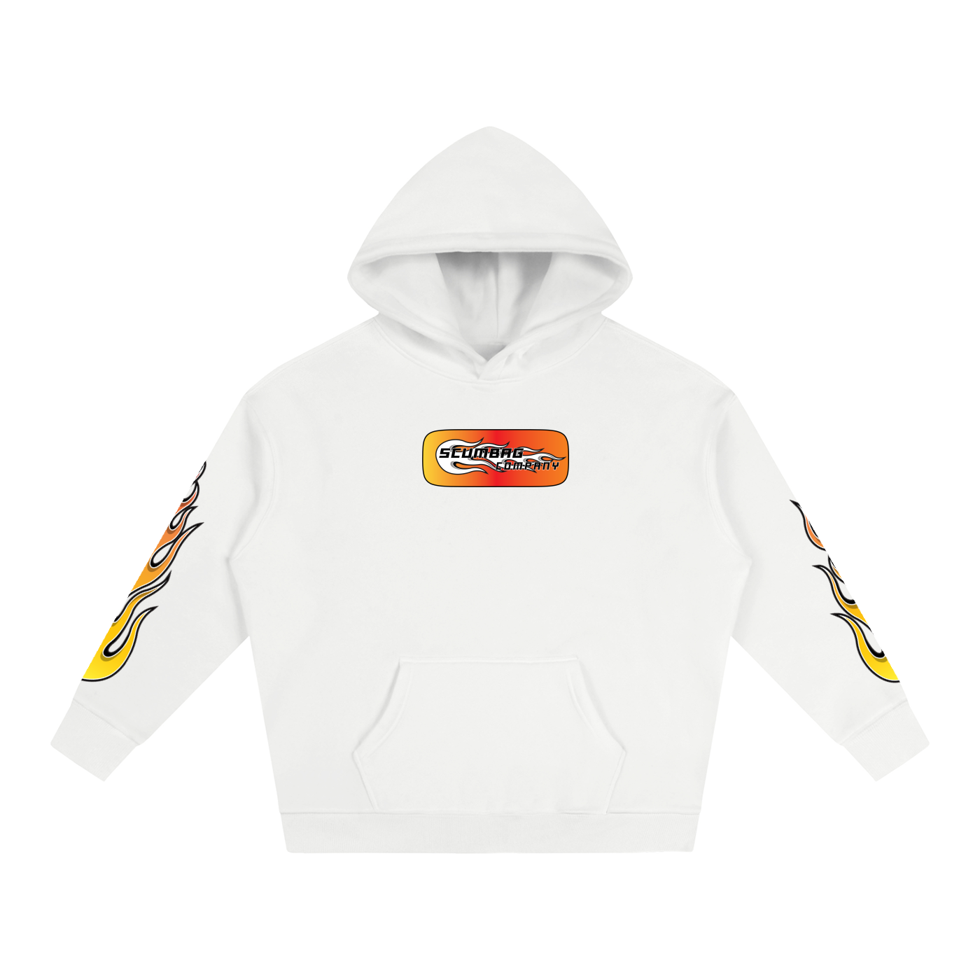 OVERSIDES BOXED FLAME HOODIE