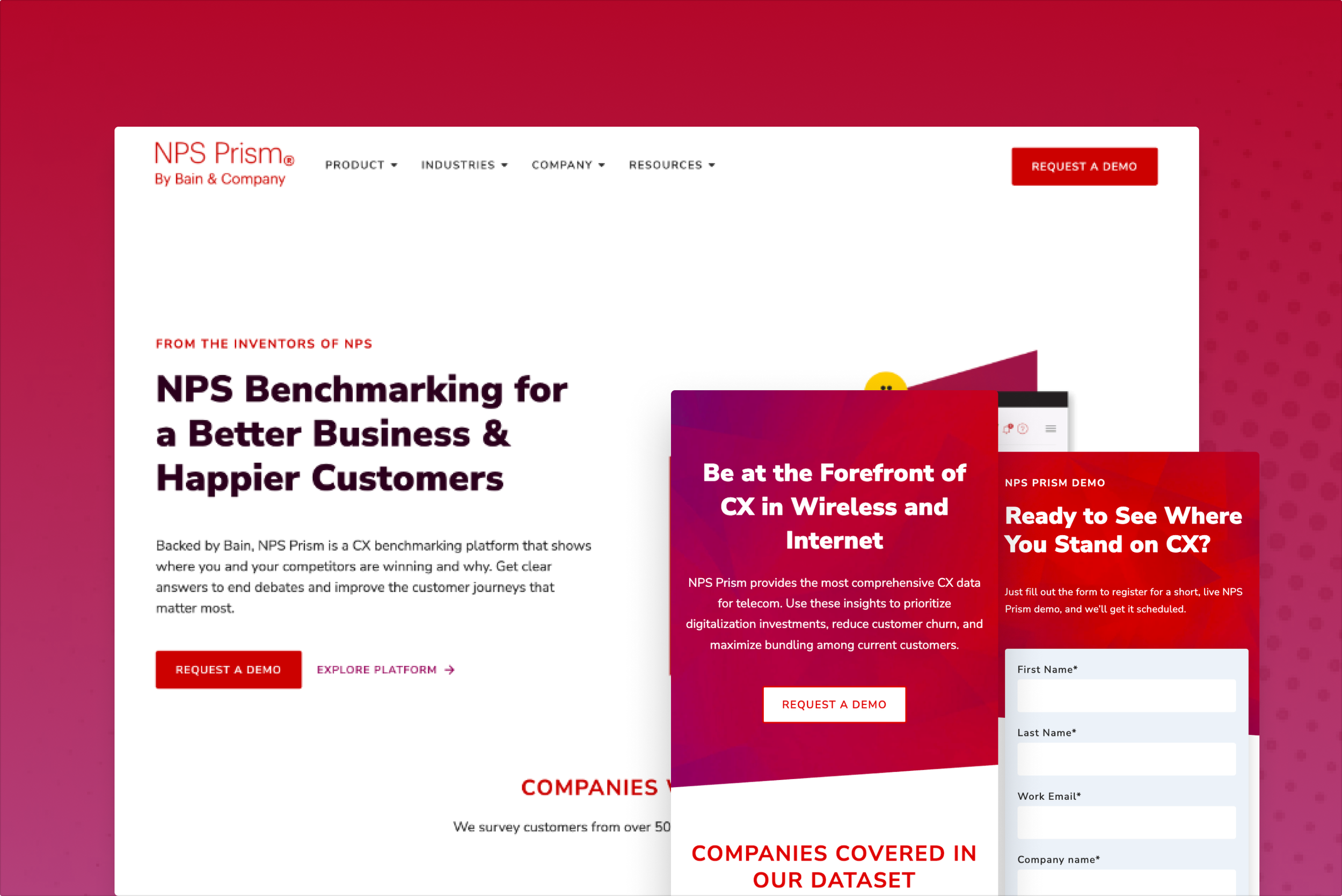 product and UX design artifacts from NPS Prism website project