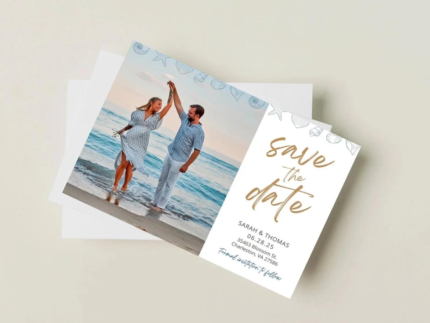 Coastal Save the Date Invitation