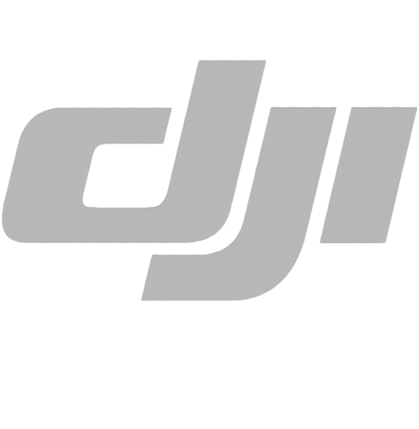 Black-and-white logo of DJI with large stylized initials 'DJI'.