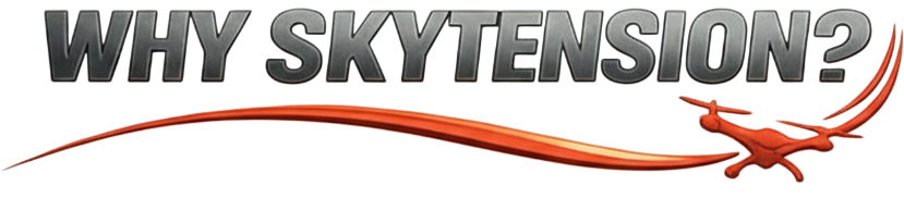 Logo of "Why Sky Tension?" with a stylized red bird and colorful swooping lines.