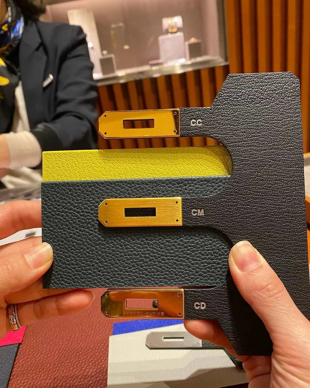 산악 배경과 현대적인 목재 건물