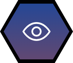 Hexagon icon of a hidden issue in sonar data
