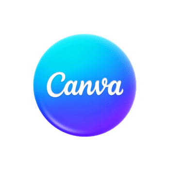Canva logo displayed as a circular gradient from blue to purple.