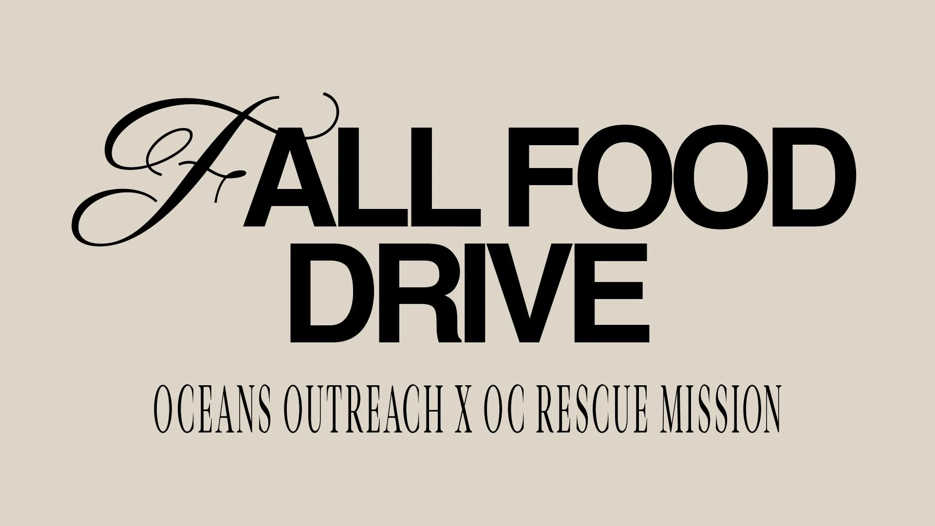 Fall Food Drive