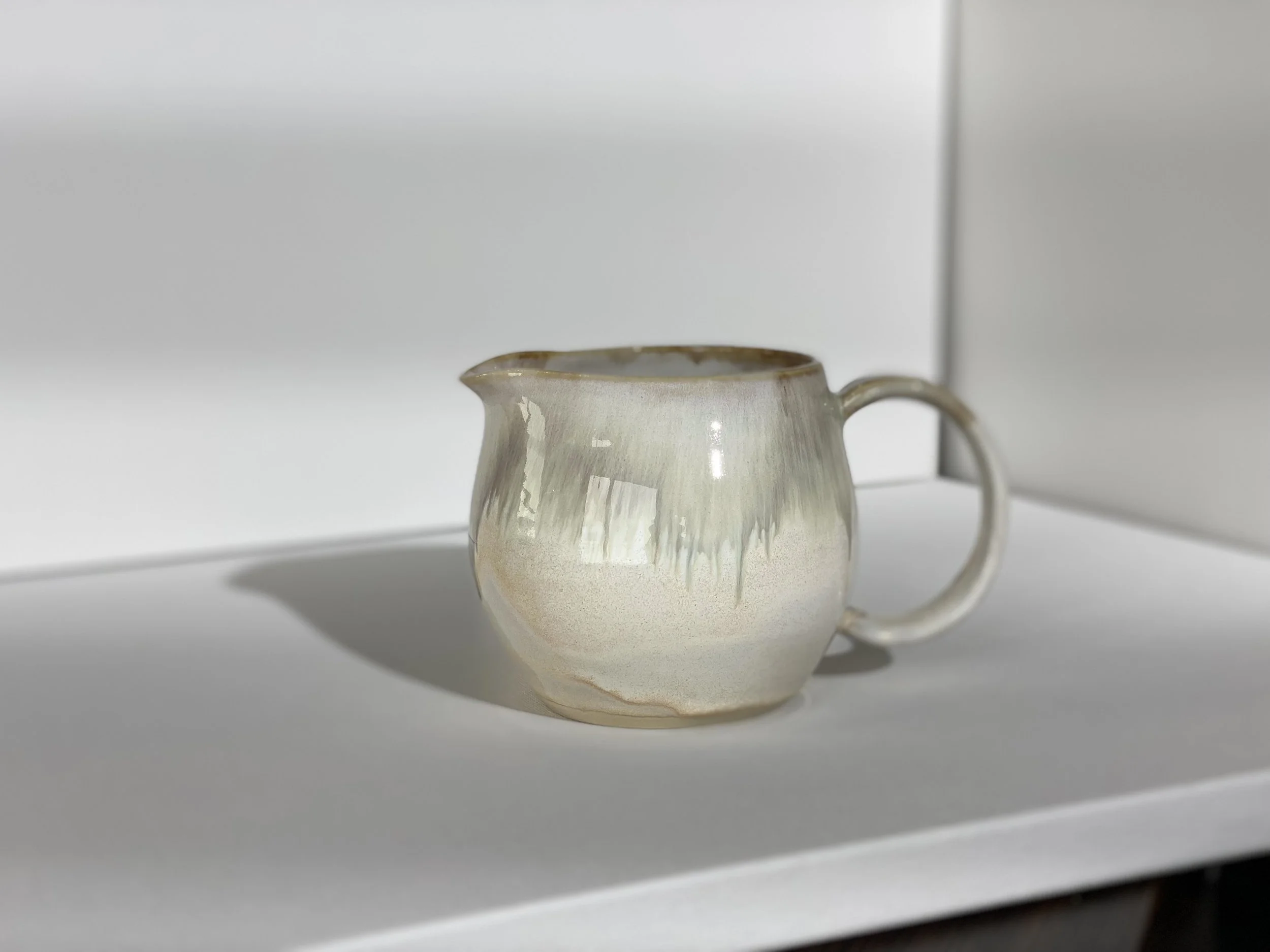 Snowy 12 oz Ceramic Milk Jug