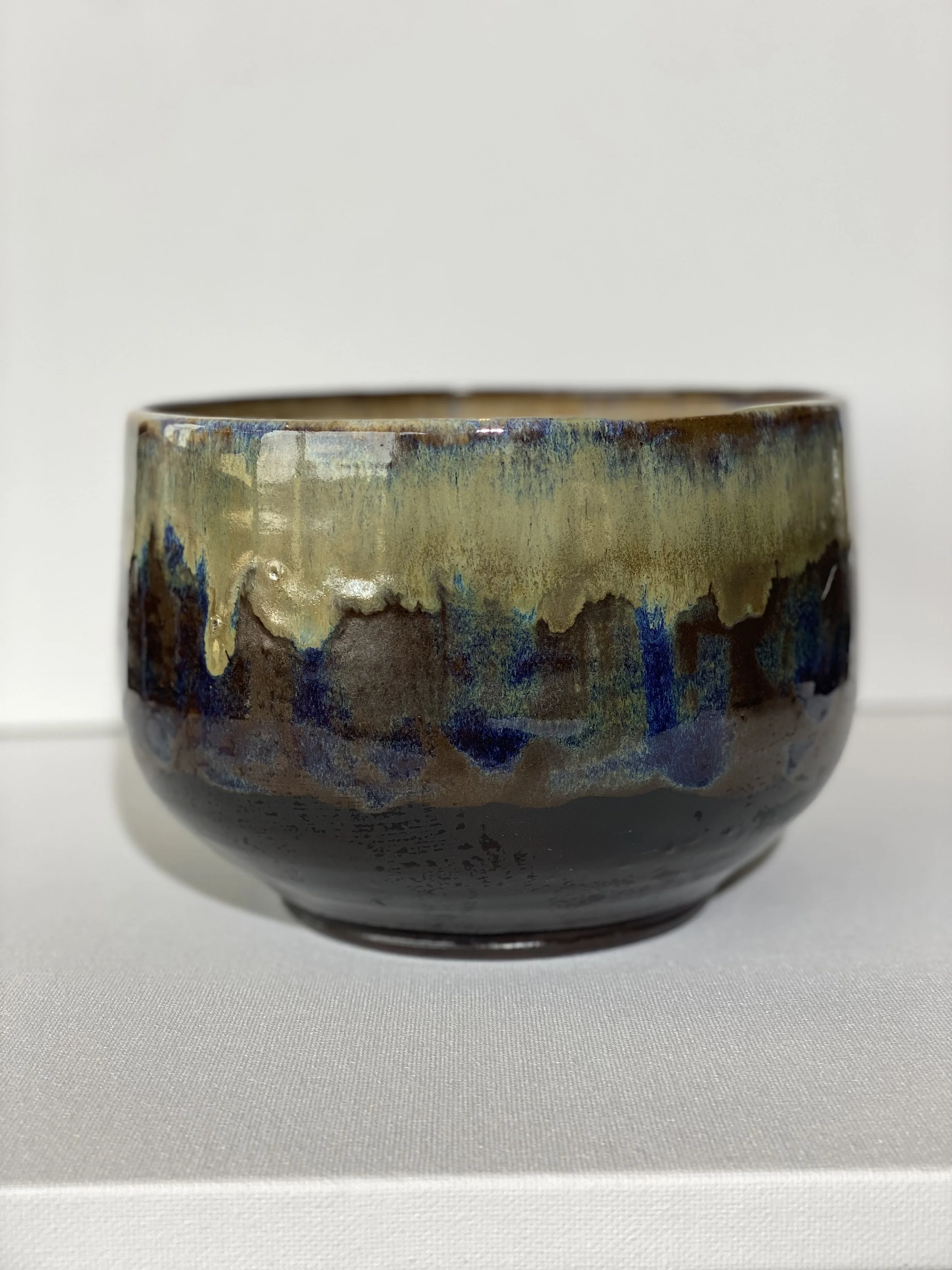 Gorgeous Walnut & Gold Serving Dish