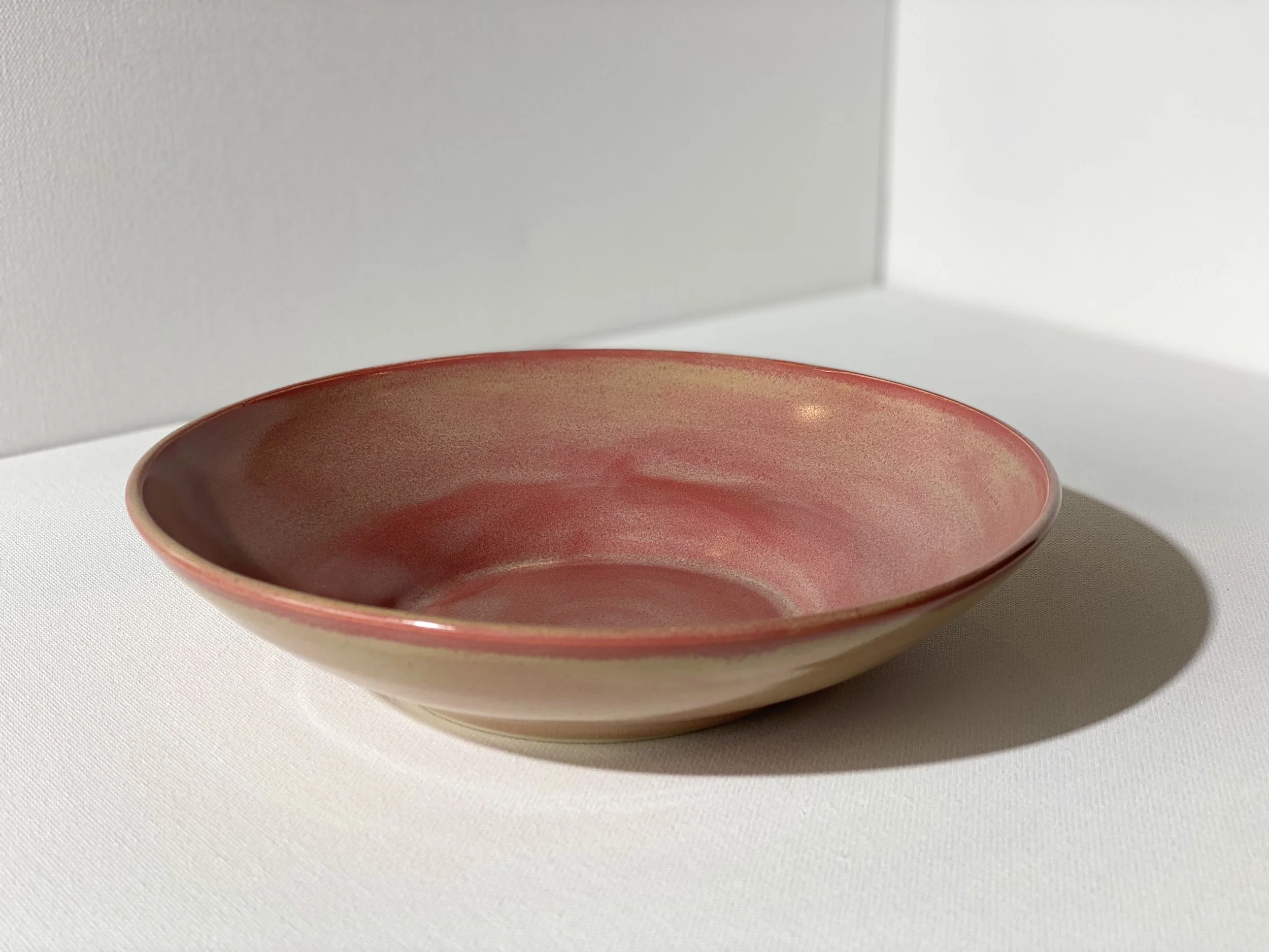 Raspberry Mist Artisan Pasta Bowl