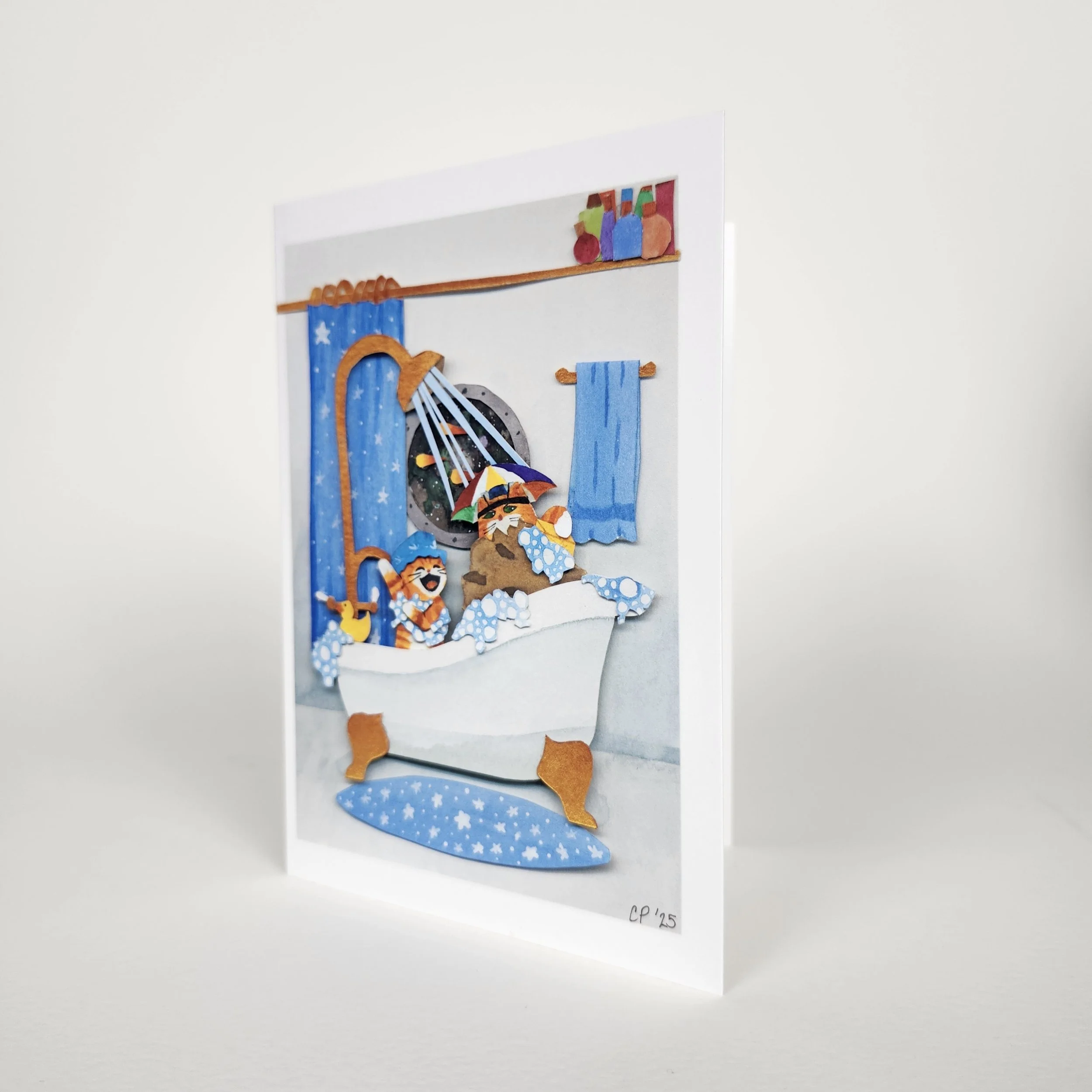 Greeting Card - Blue Meteor Shower