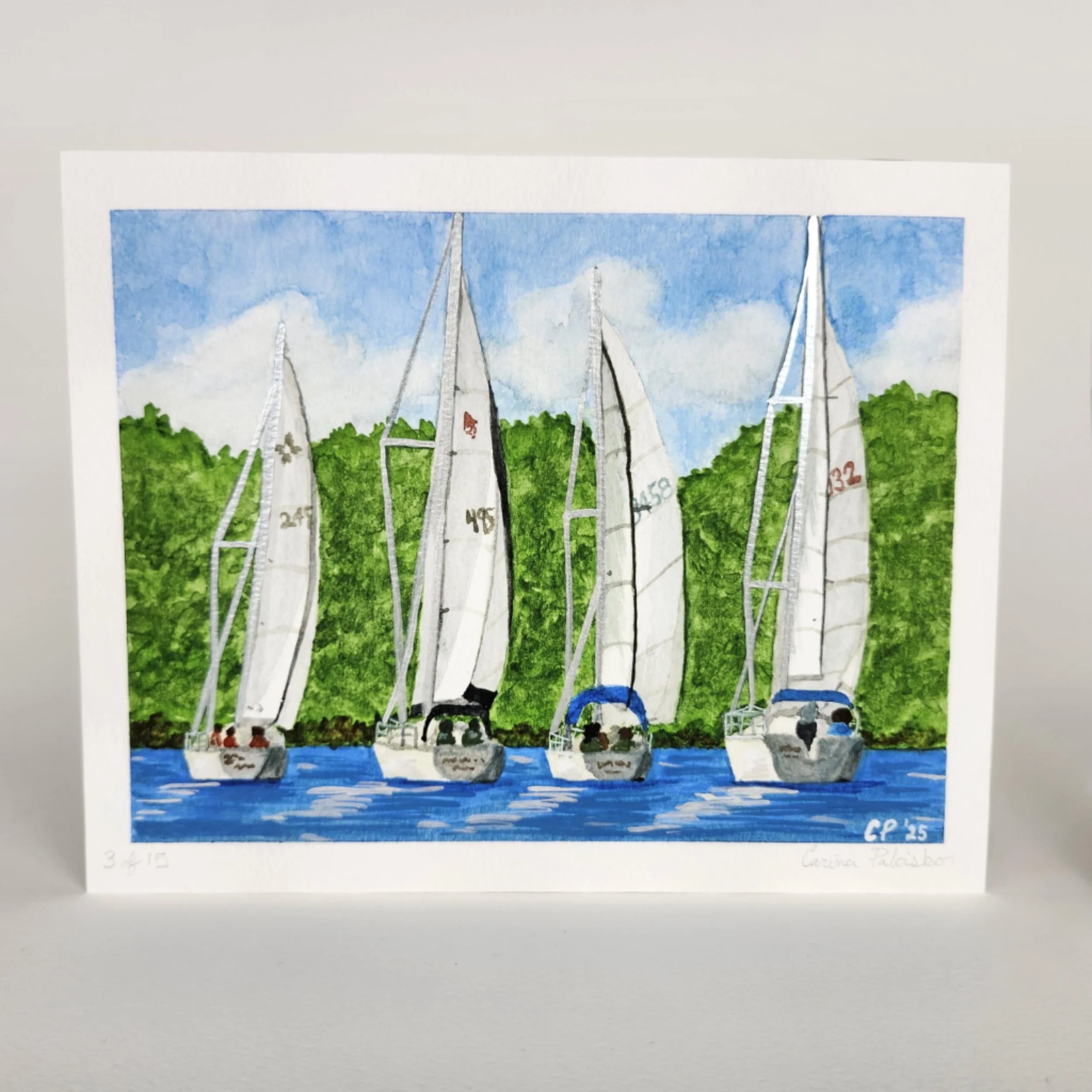 Prints - Four Sailboats