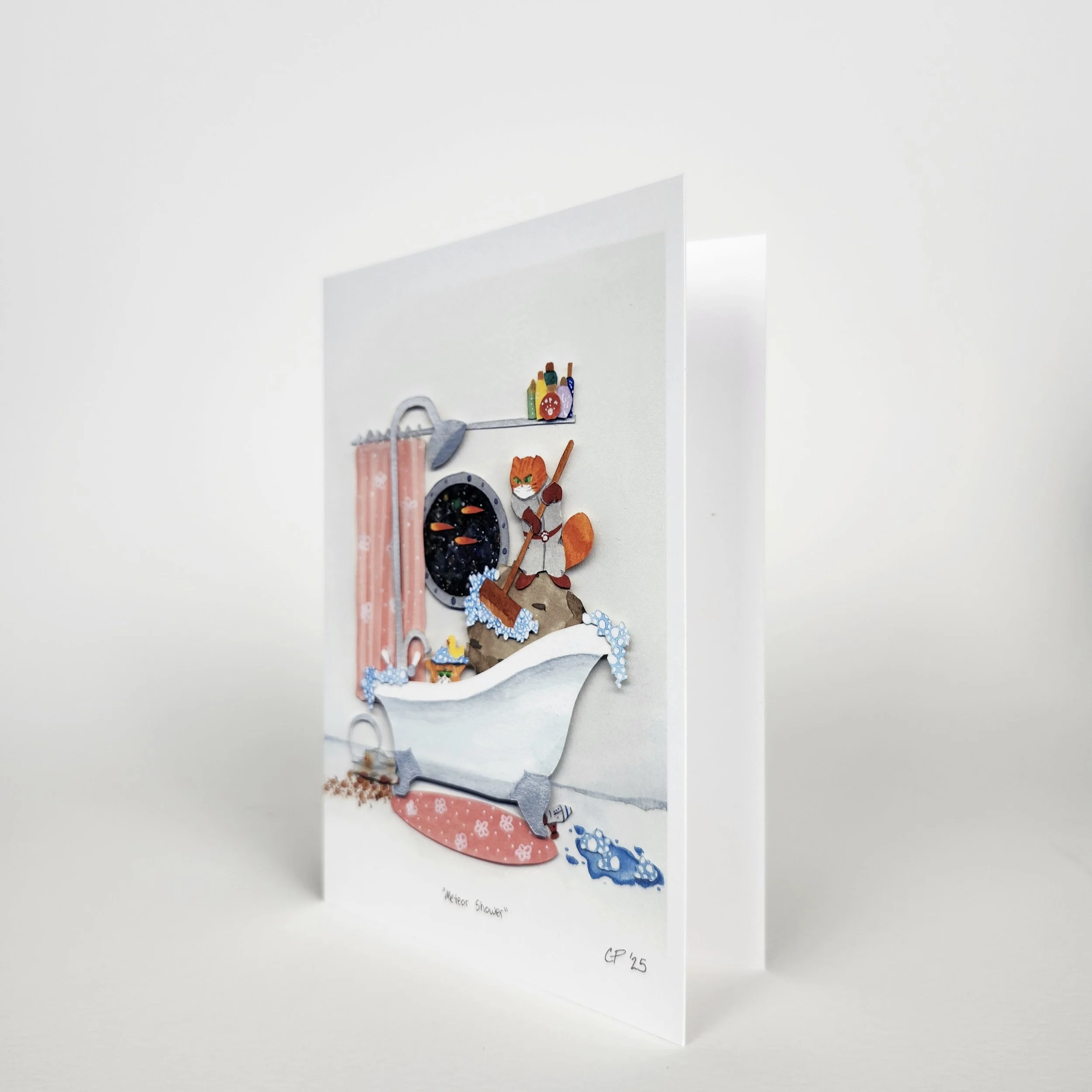 Greeting Card - Pink Meteor Shower