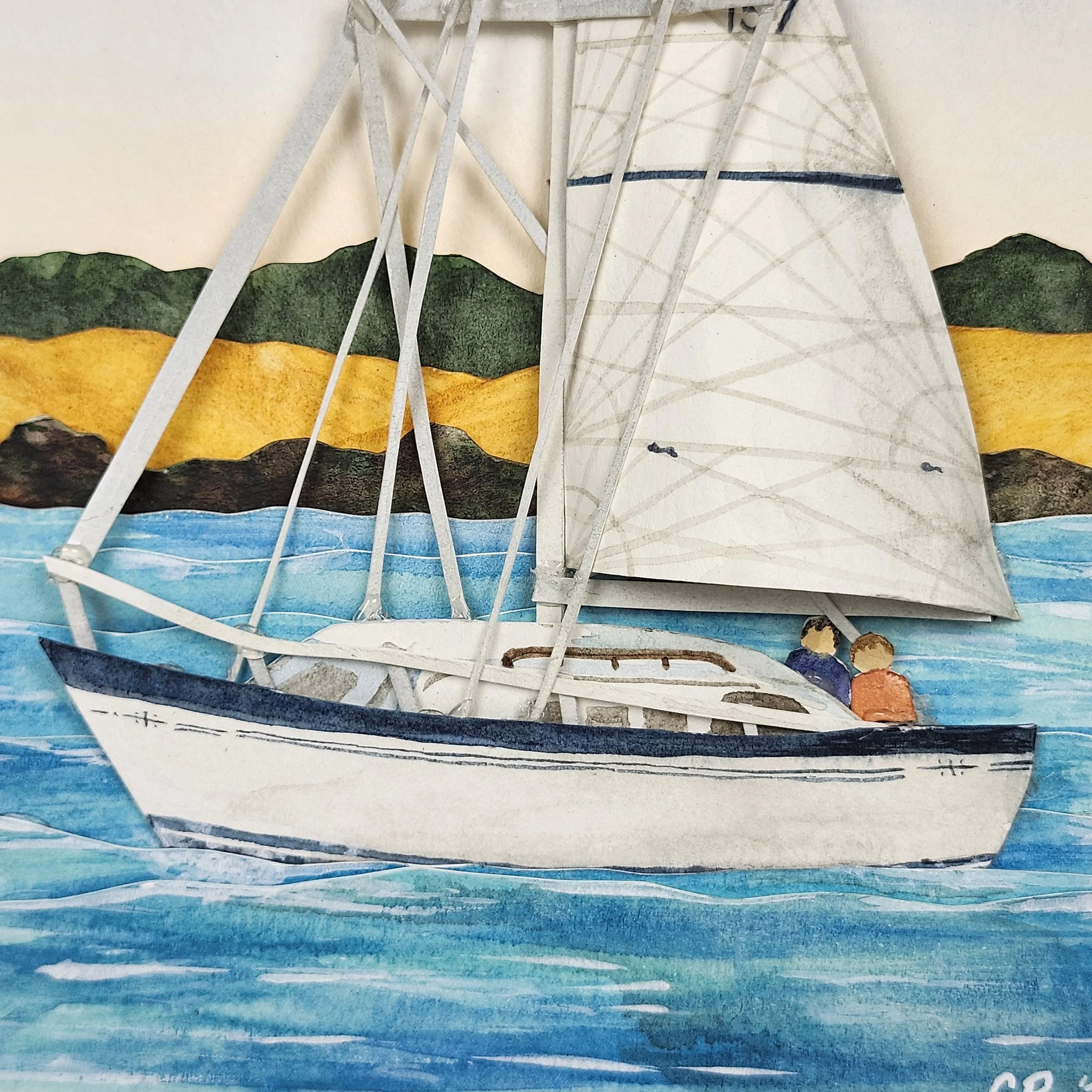 Original - Sailing by Golden Fields