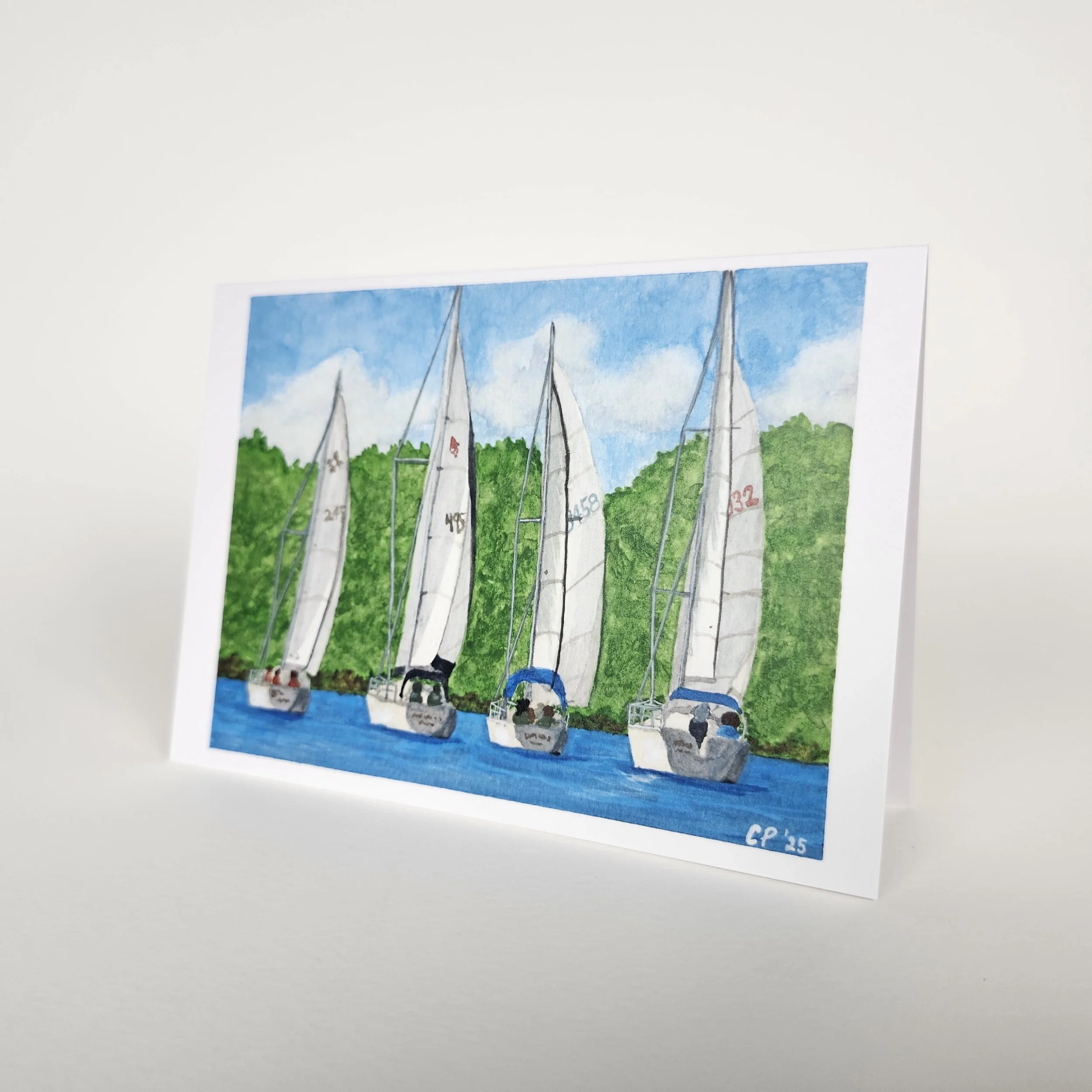 Greeting Card - Sailboats