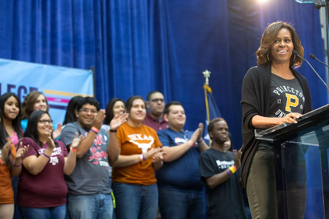 First Lady Michelle Obama at College Signing Day in San Antonio, TX