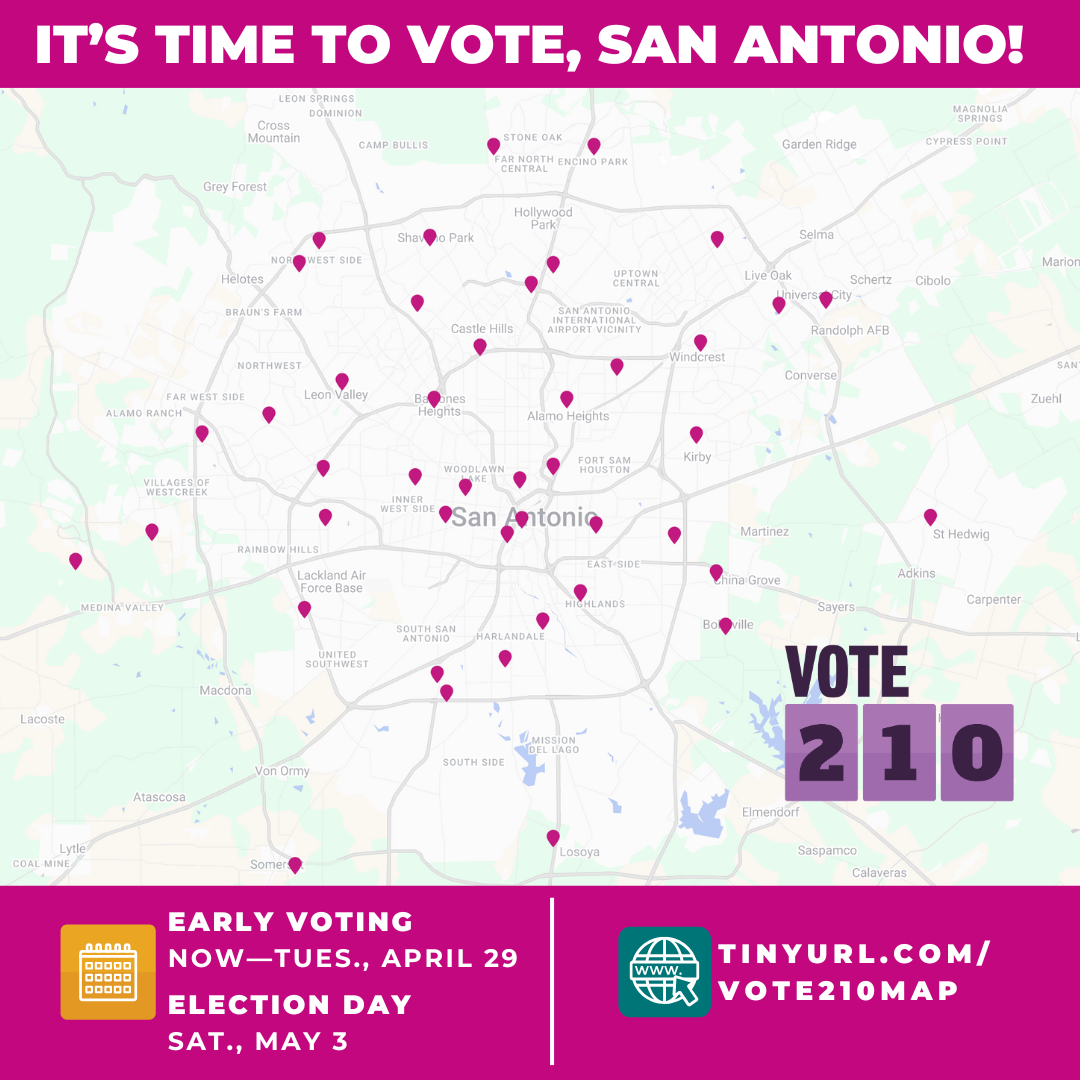 A map of early voting locations