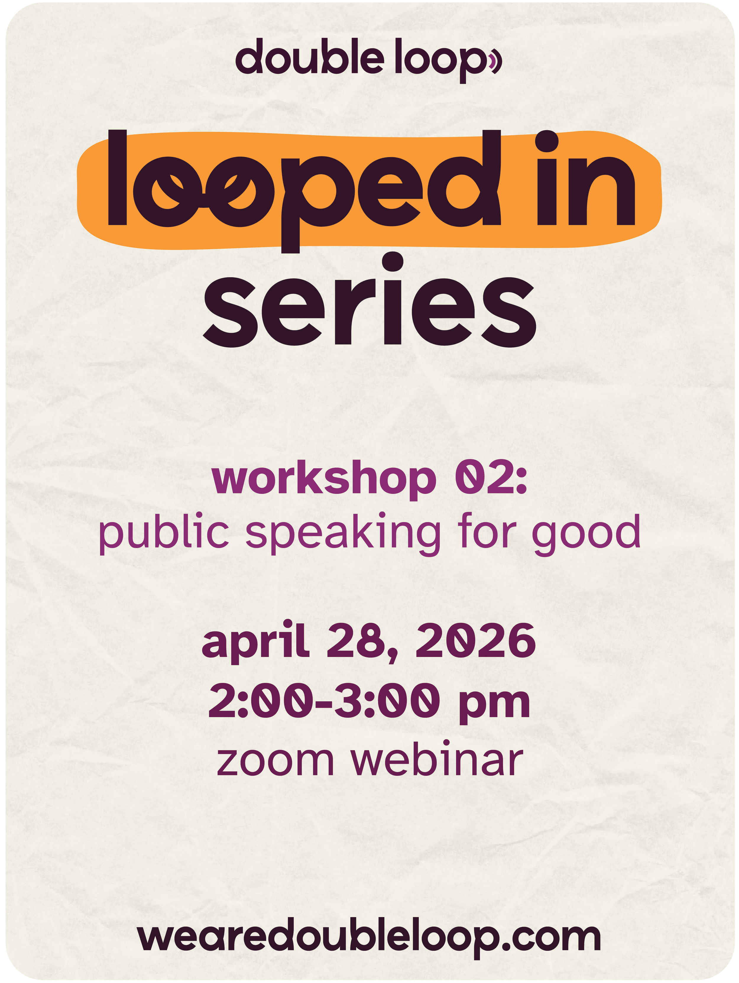 Public Speaking for Good (Virtual)