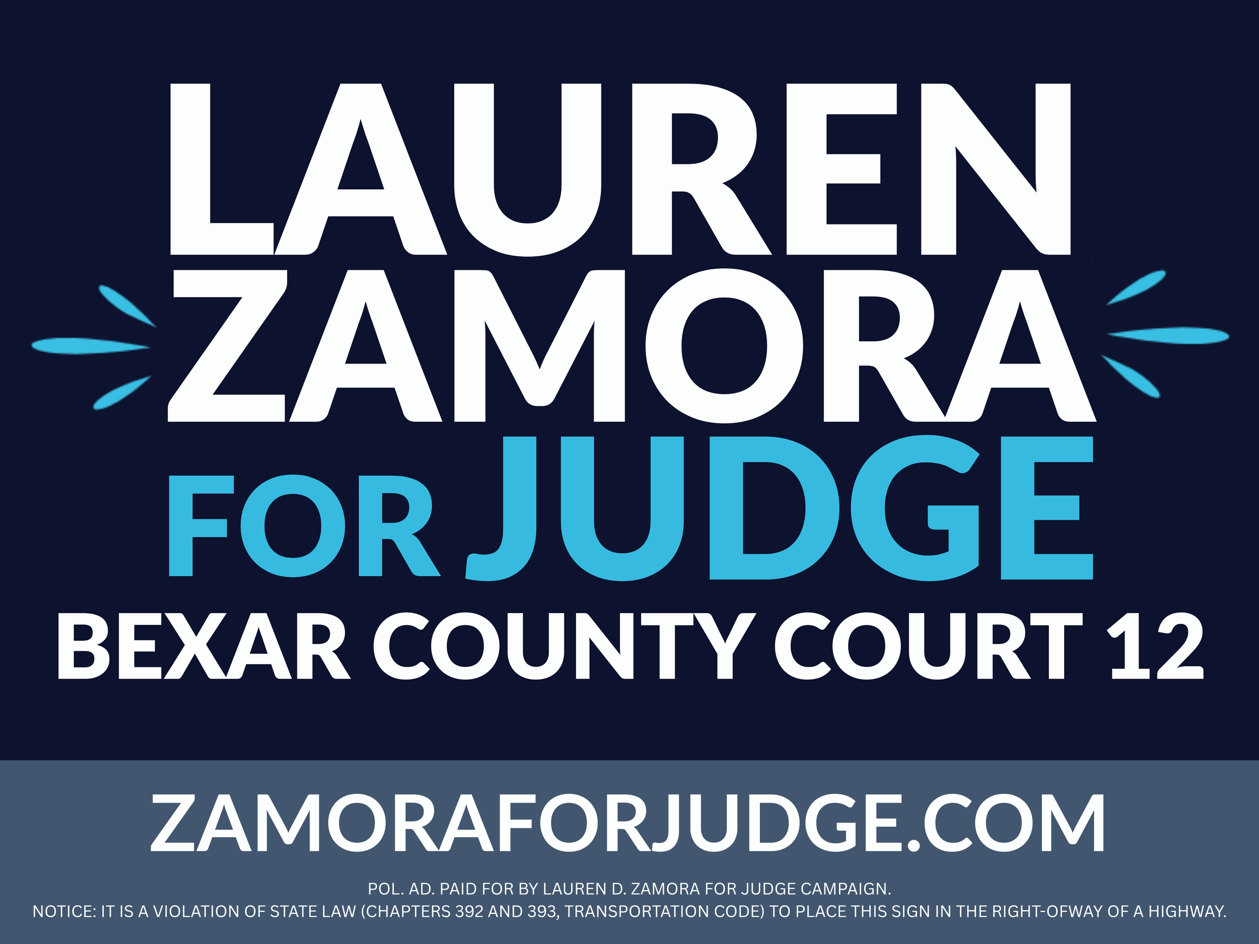 Yard Sign for the Campaign