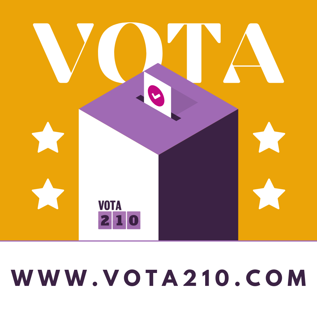 Spanish instagram ad for Vota210.com
